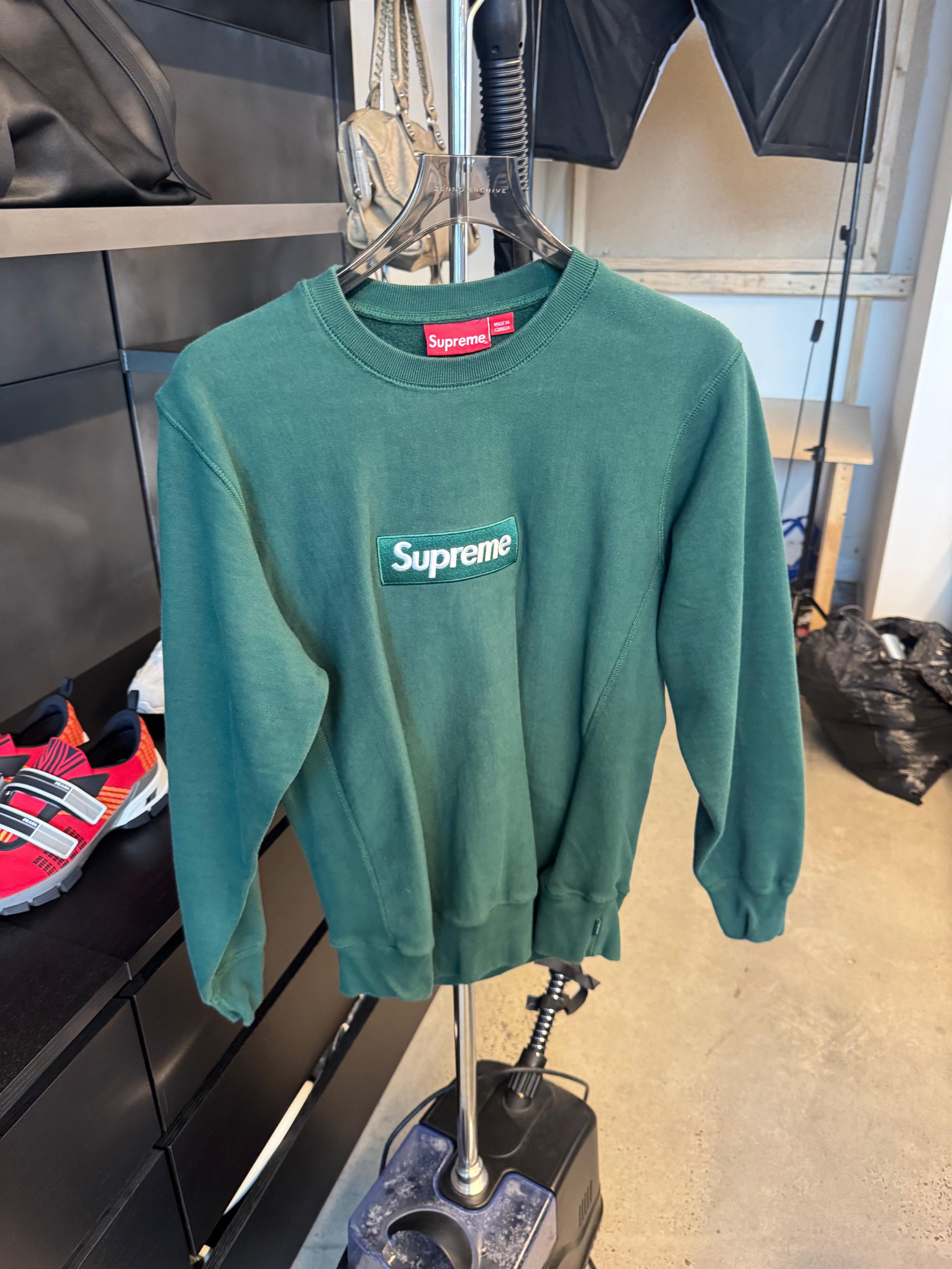 Supreme Box Logo Crewneck Green (Size M)