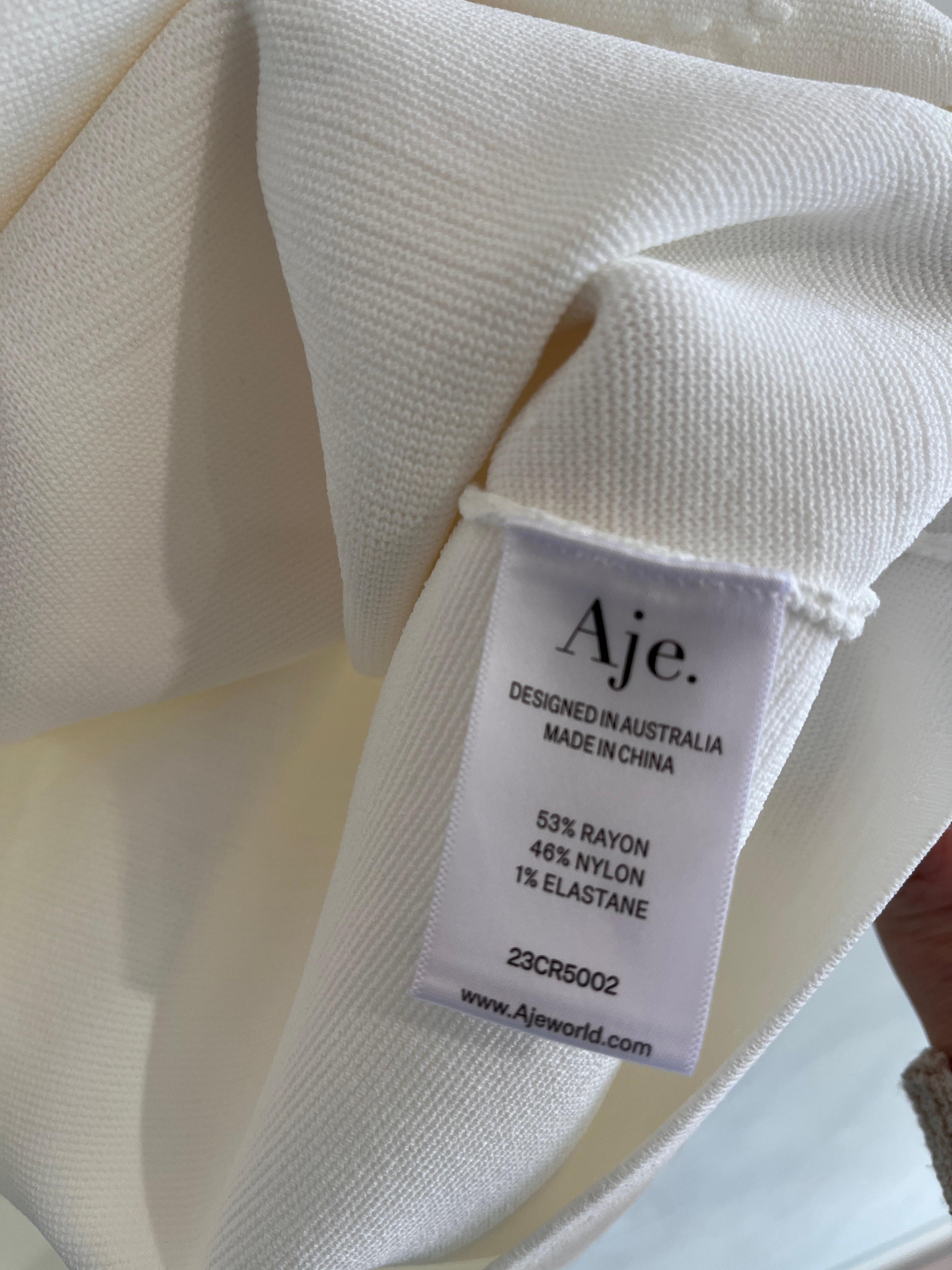 AJE White Knit Mini Dress Size XS thumbnail 7