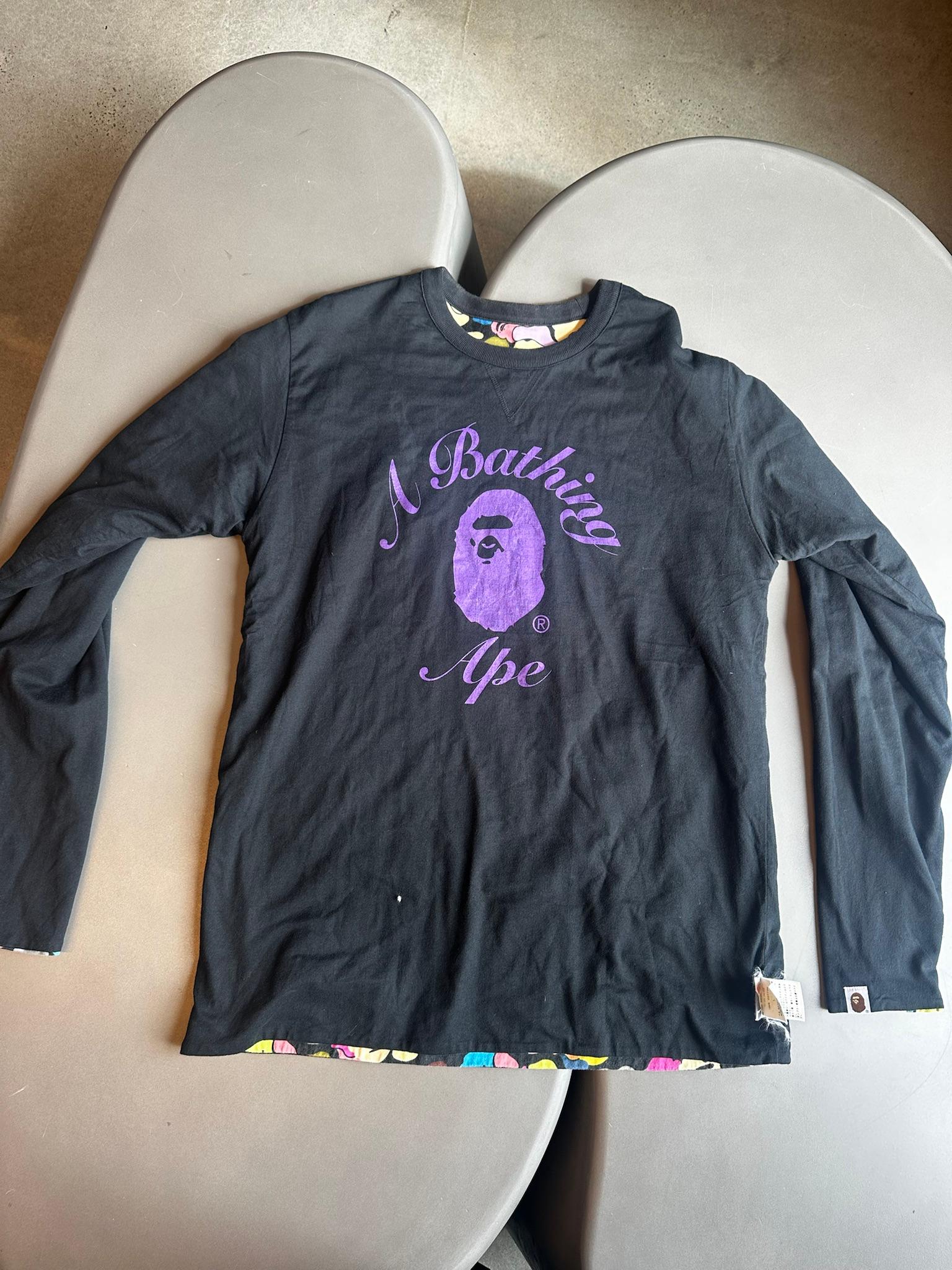 A Bathing Ape (BAPE) Reversible Multi Camo Long Sleeve T-Shirt Black (Size L) thumbnail 6