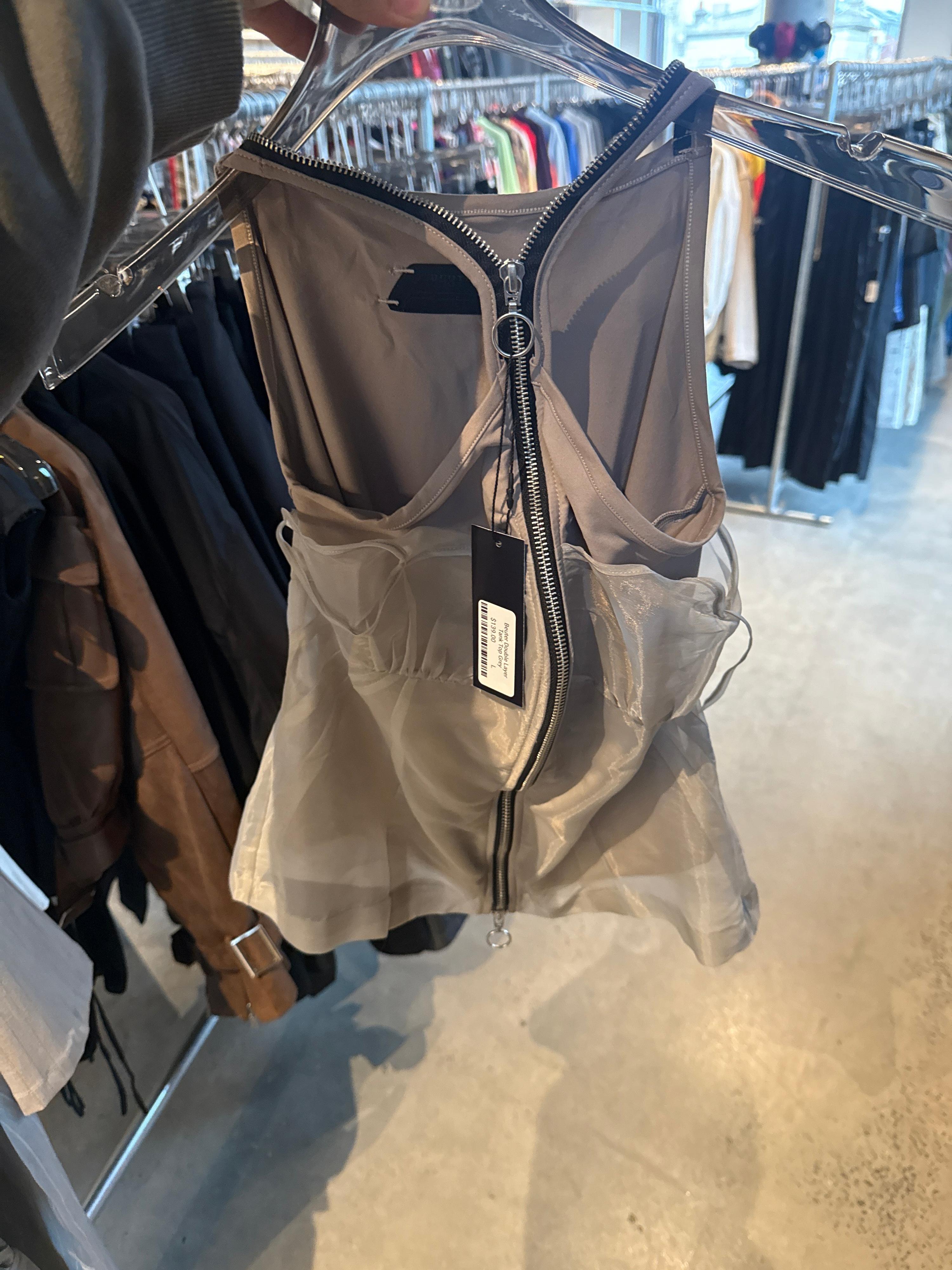 Beuter Double Layer Tank Top Grey