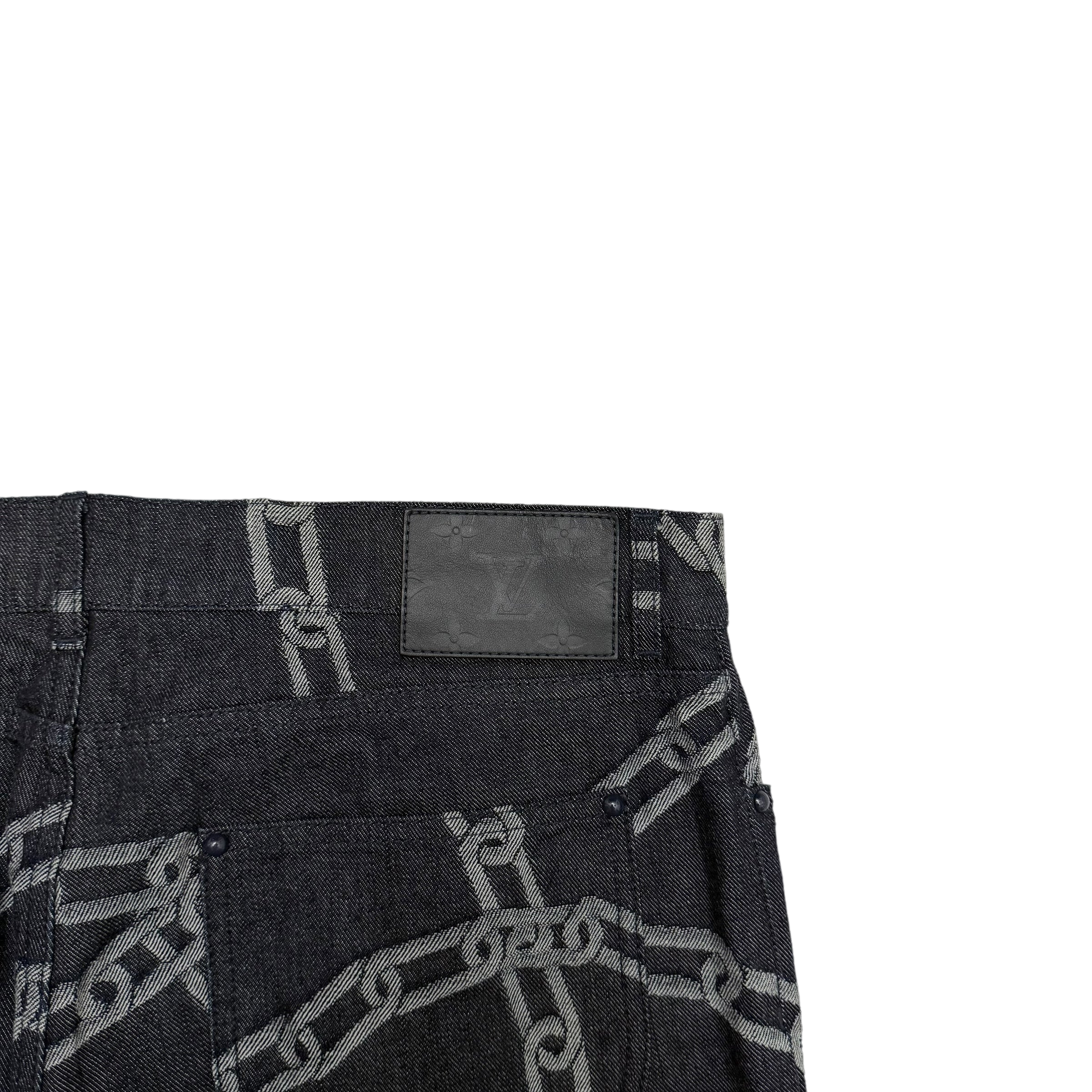 Louis Vuitton SS20 by Virgil Abloh Chain Woven Jeans (Size 34”) thumbnail 5