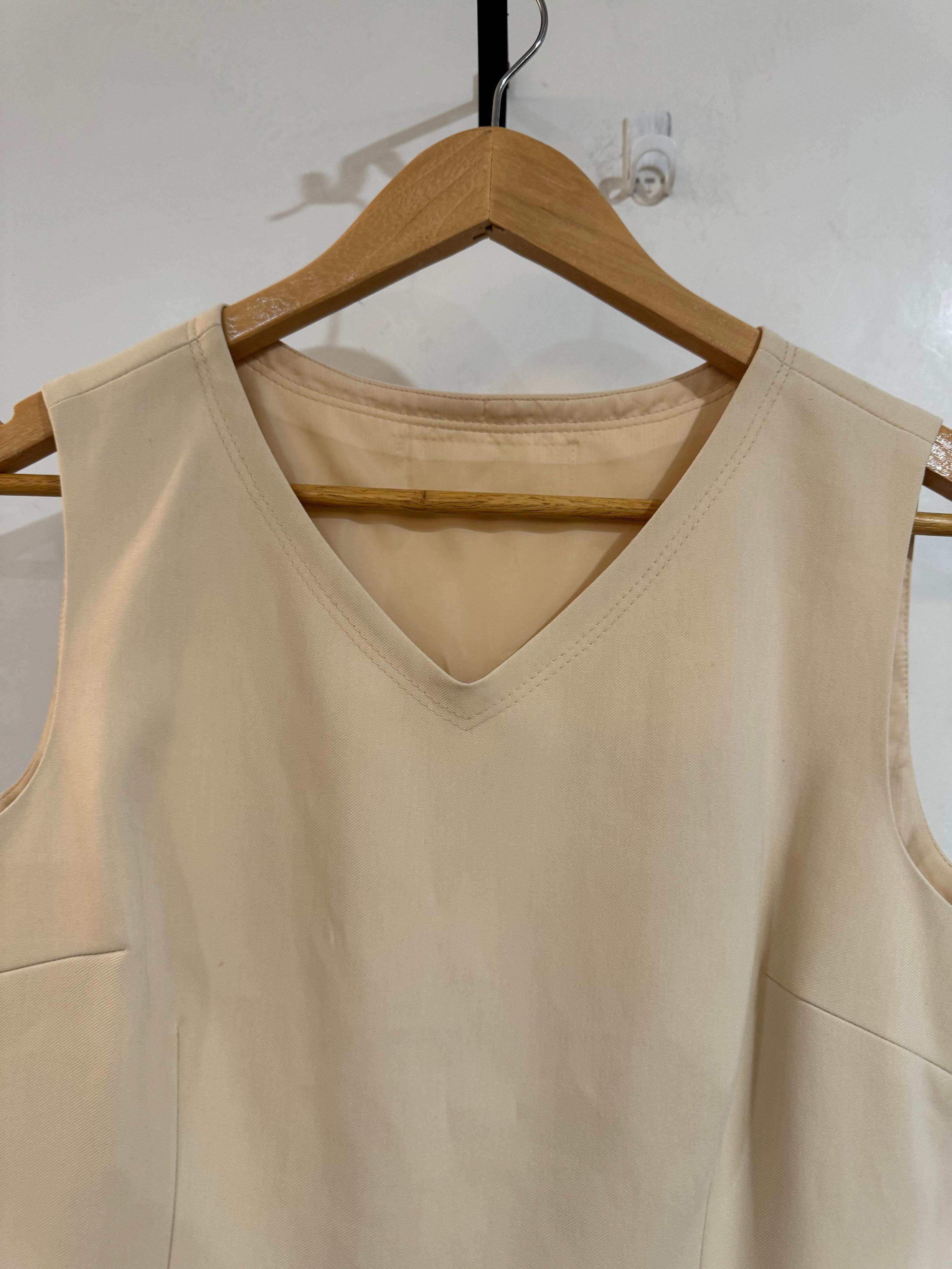 Vintage Beige Vest Top S thumbnail 3