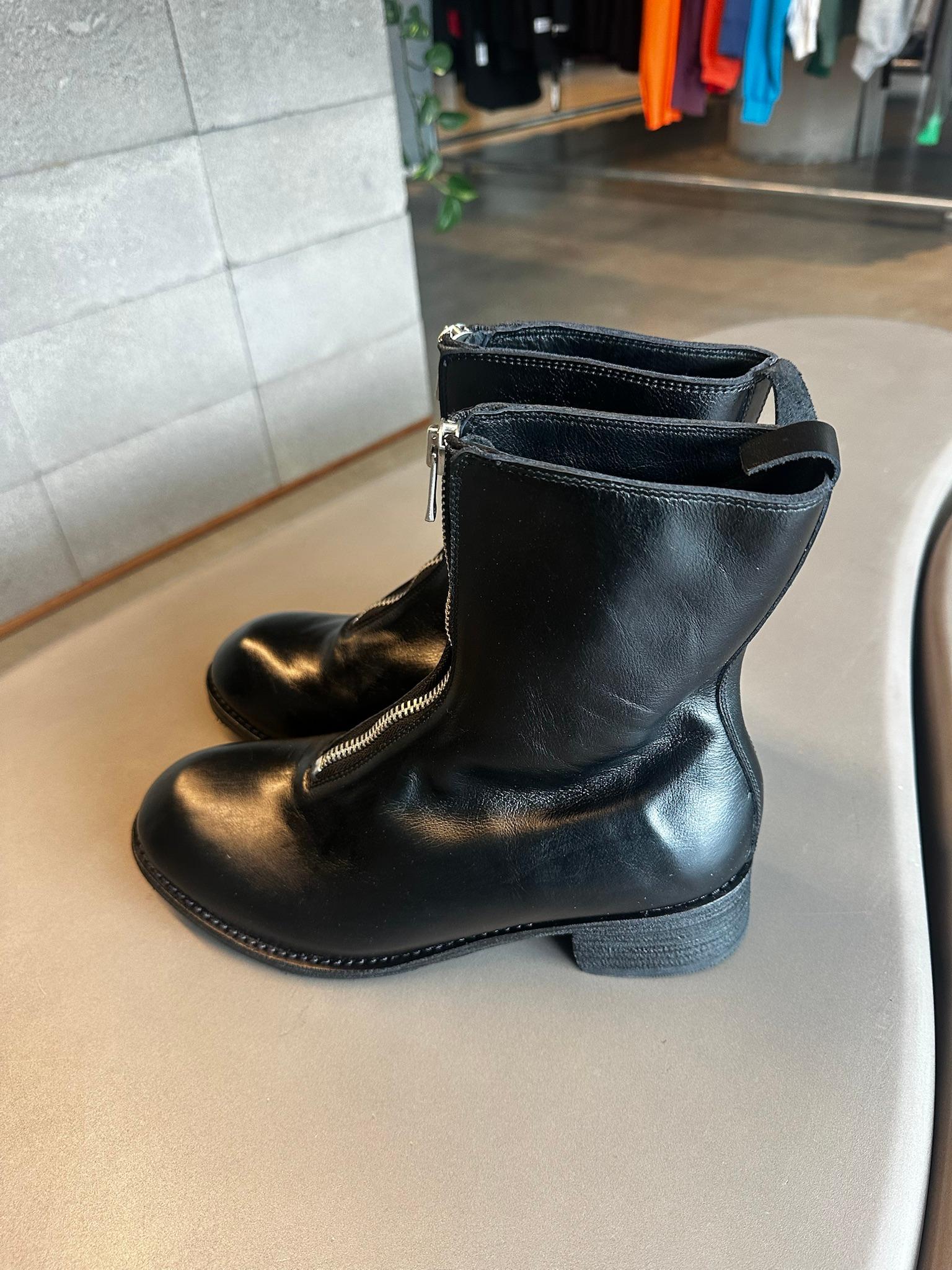 Walker Front Zip Leather Boots Black (Size EU44/US11) thumbnail 3