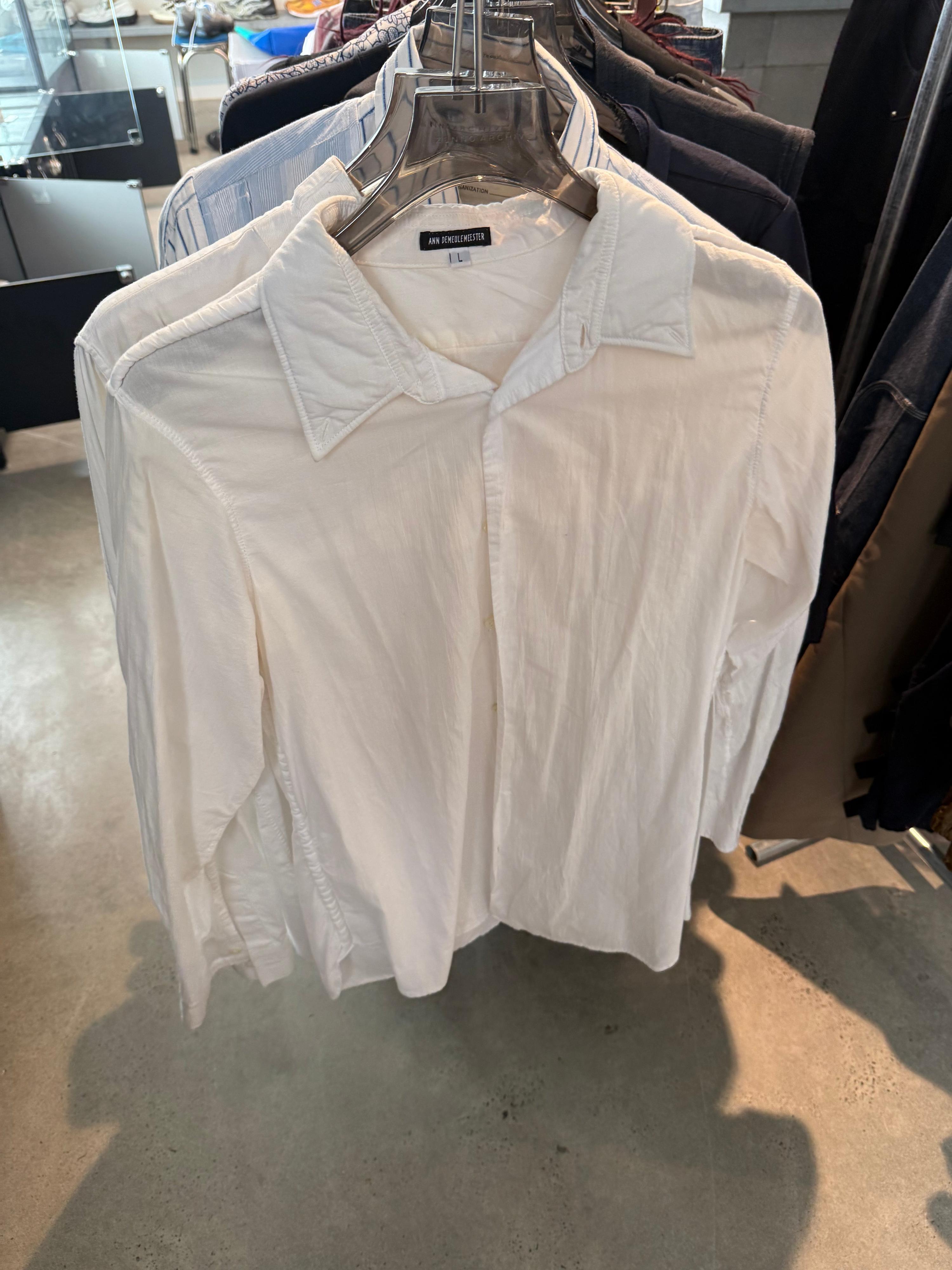 Ann Demeulemeester Rope Button-Up Shirt White (Size L)