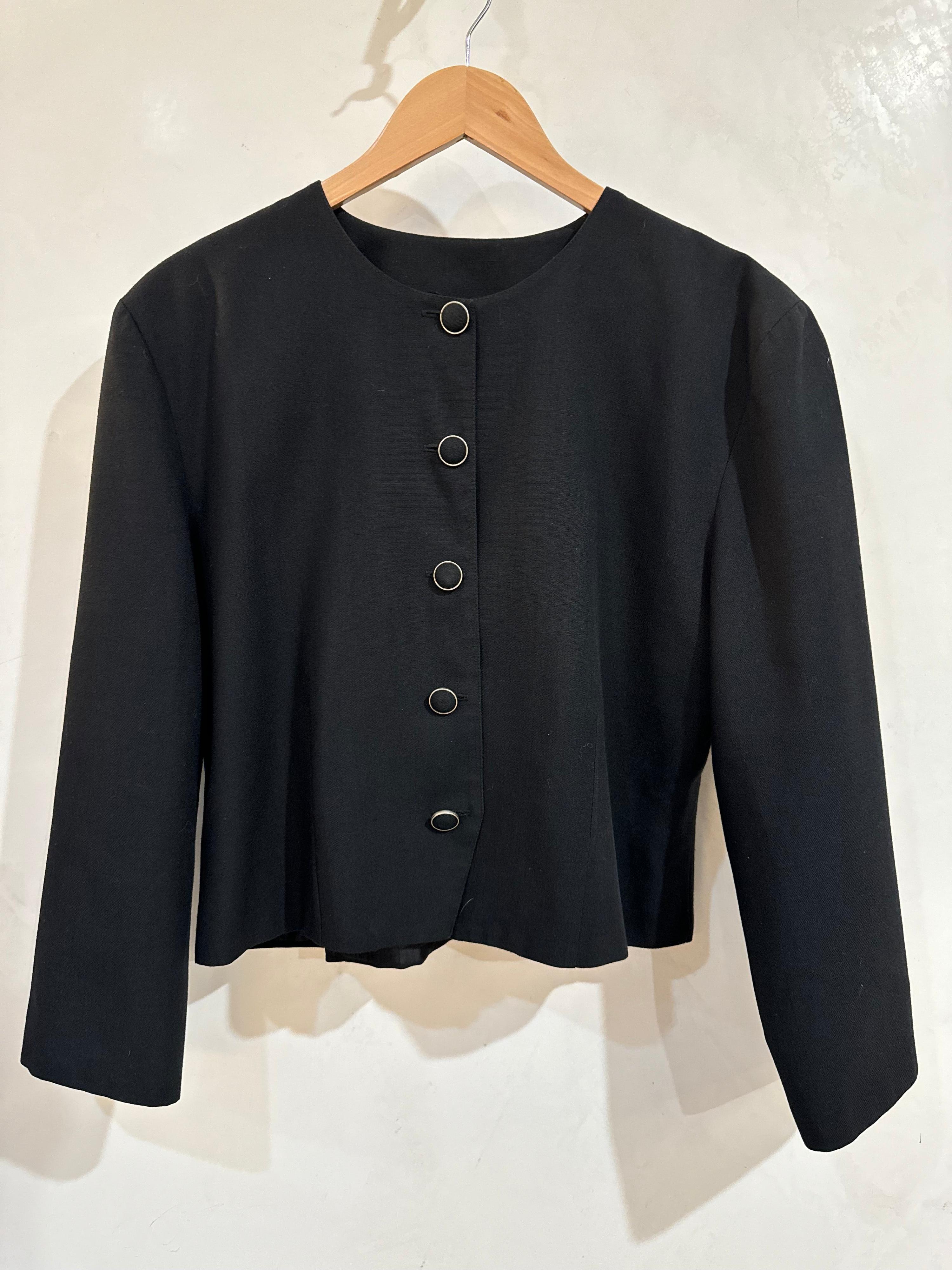 Black Crop Boxy Jacket S/M