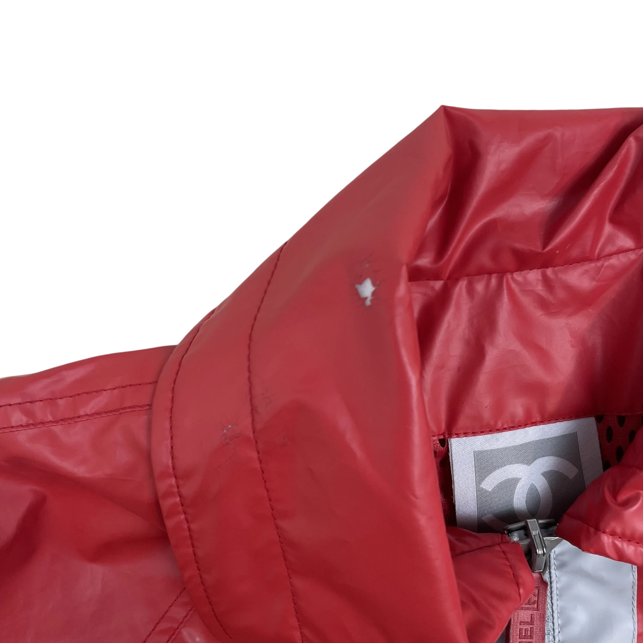 Chanel Sport 90s Poly Rain Coat Red (Size 40) thumbnail 6