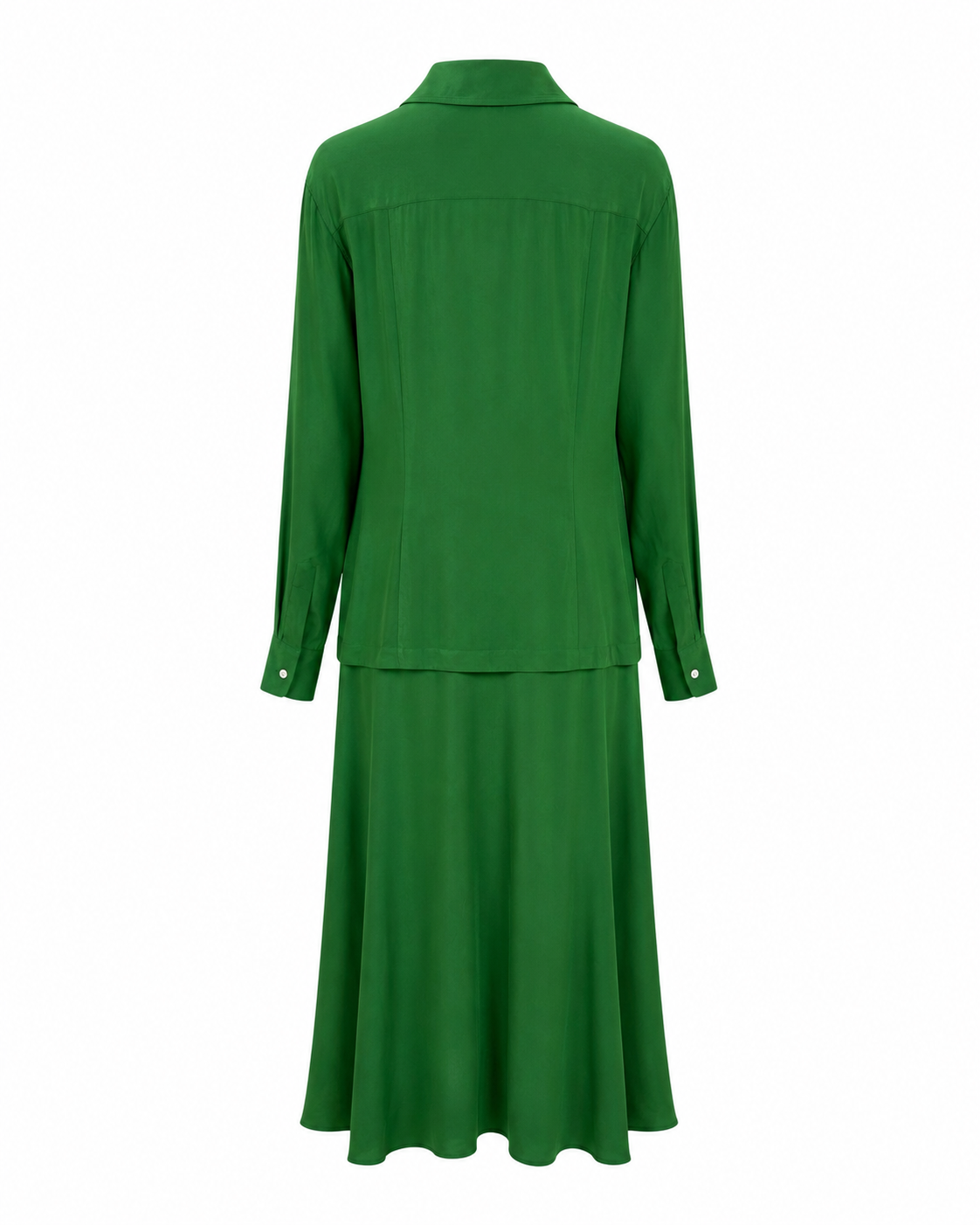 Victoria Beckham Green Draped Shirt Dress 14 thumbnail 2