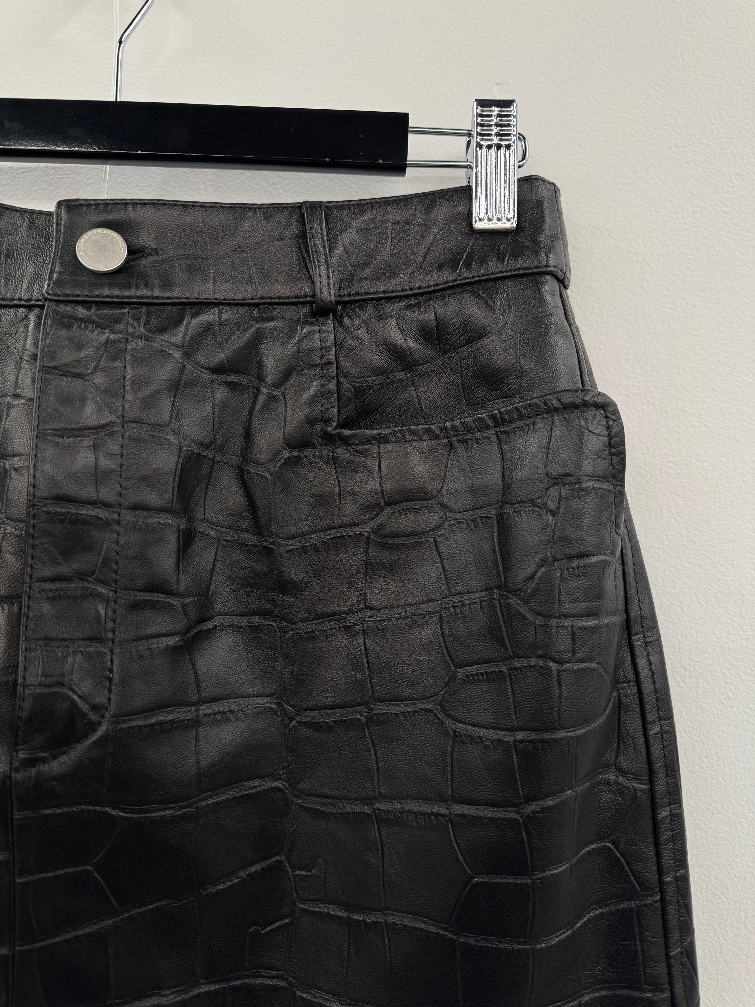 Alessandra Rich Leather Skirt Sz 42 thumbnail 3