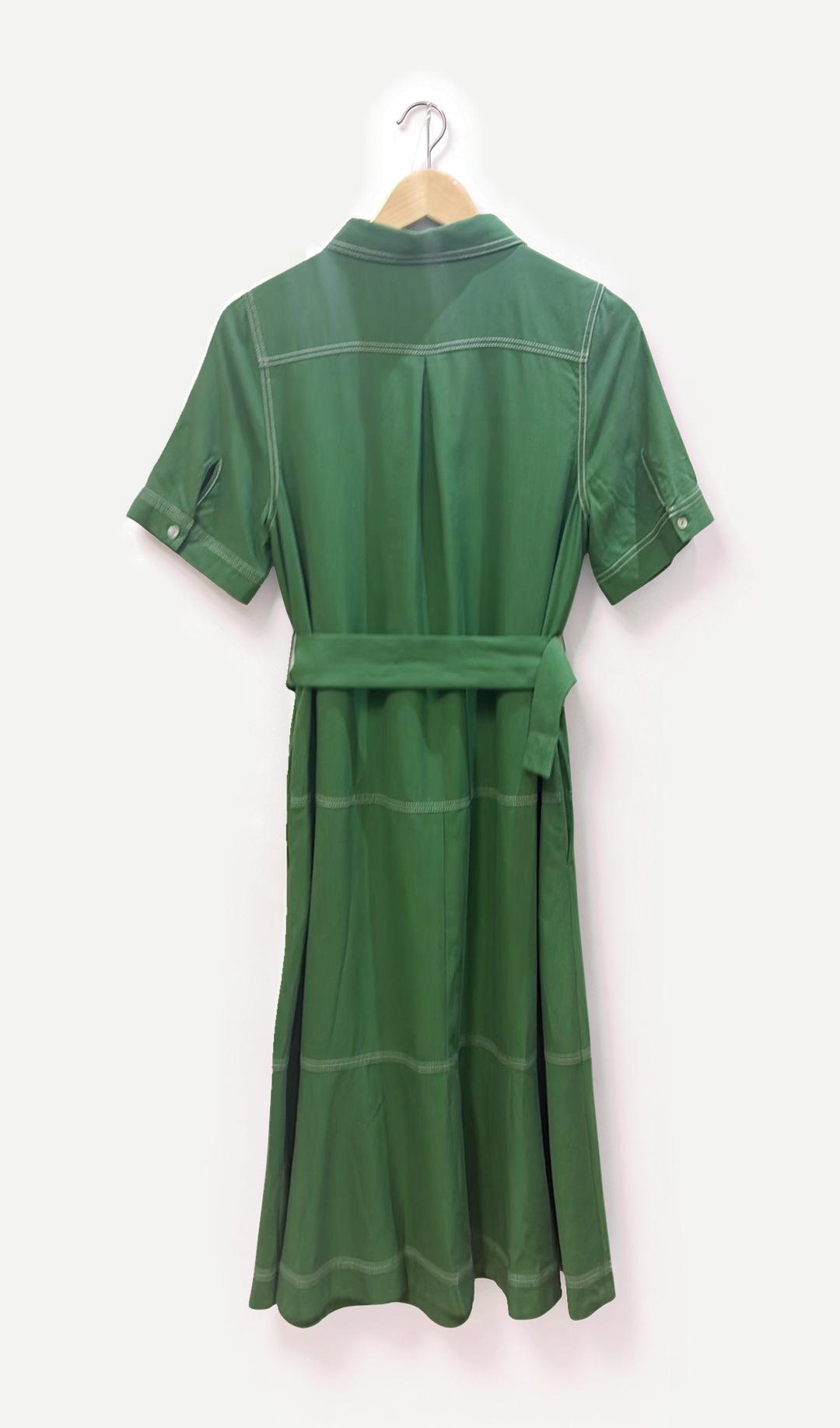 Cable Melbourne Green Belted Dress 12 thumbnail 3