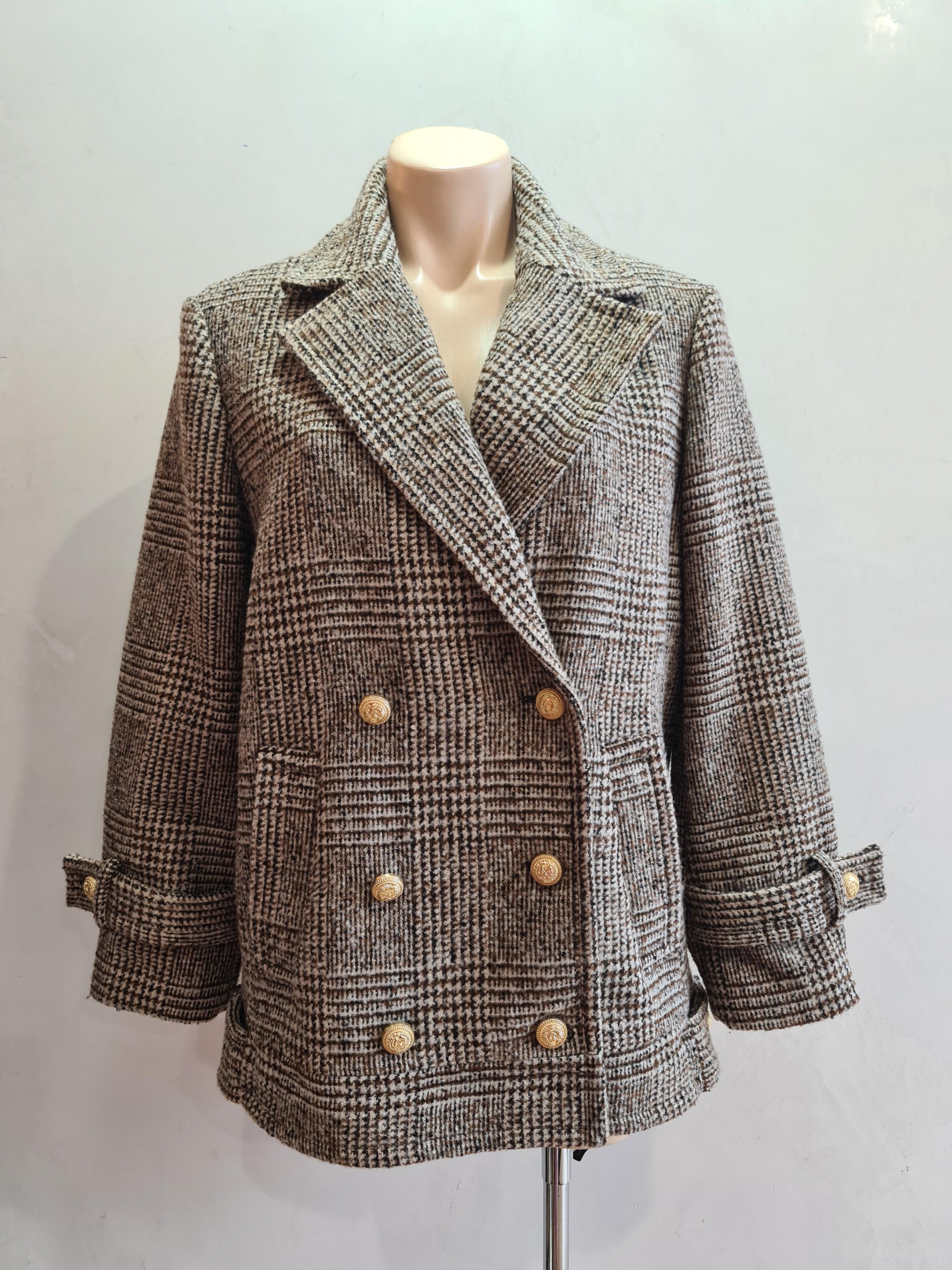 Sussan beige plaid jacket - size 6 thumbnail 3