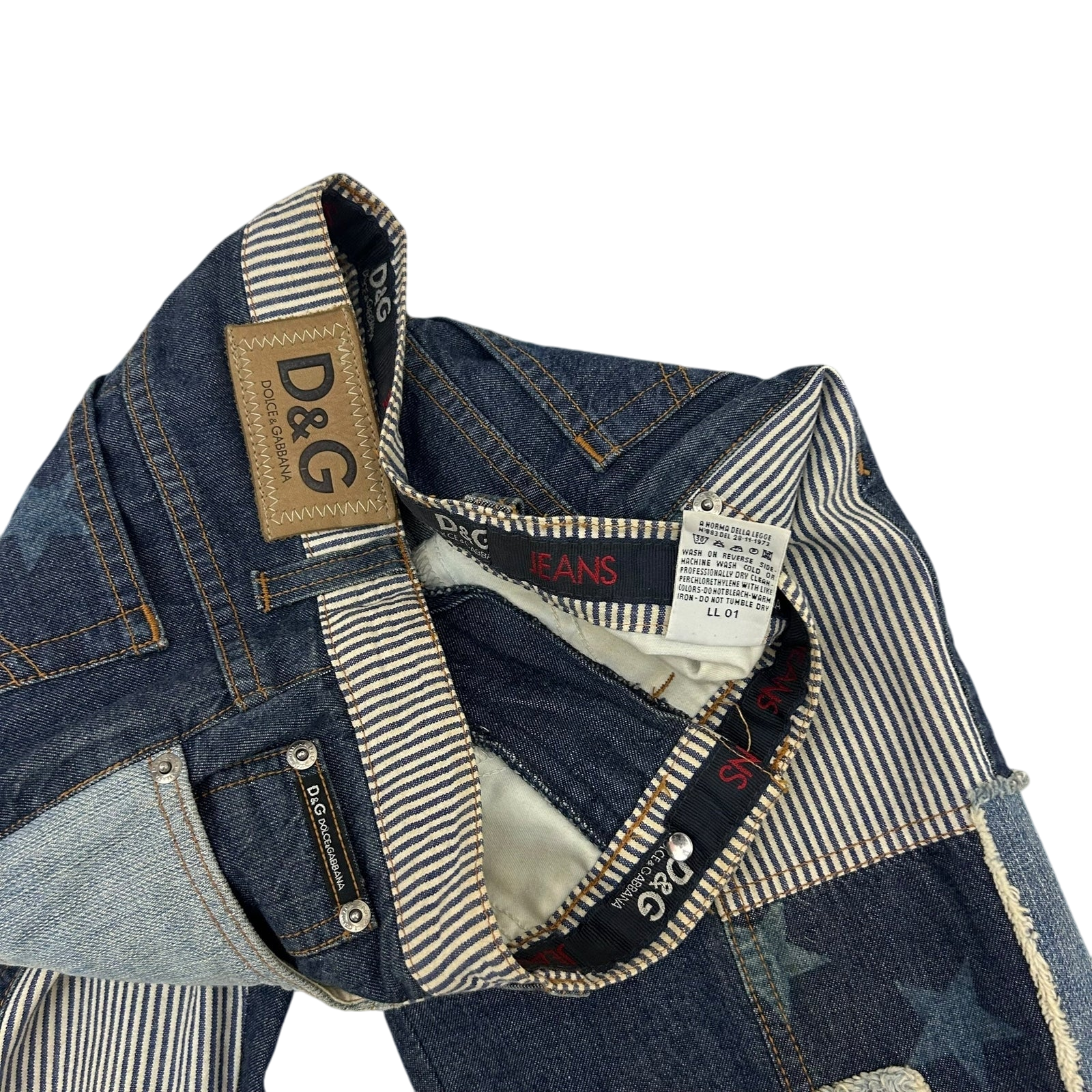 Dolce & Gabanna 2000s Patchwork Women’s Jeans (Size 27”) thumbnail 6