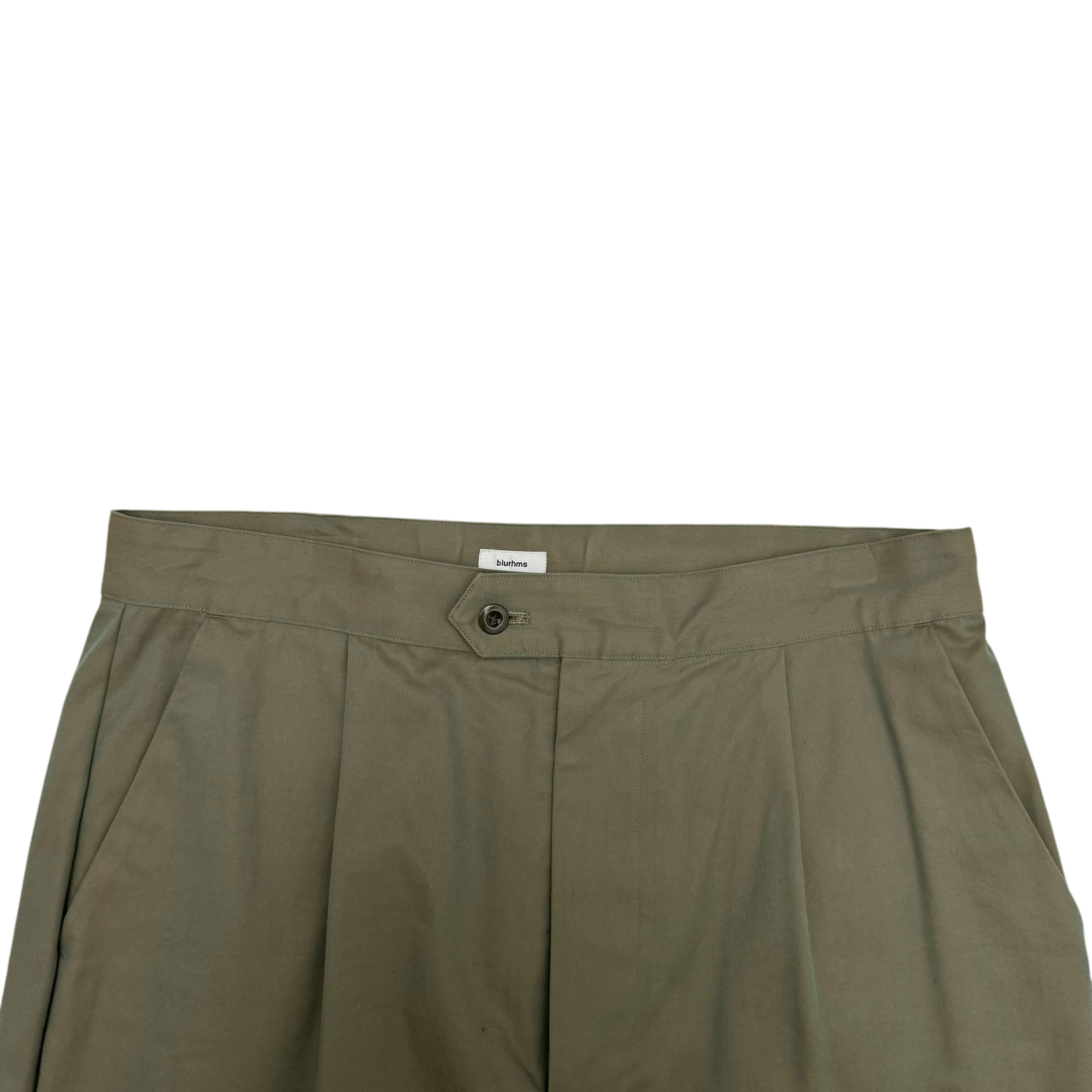 Blurhms SS18 Heavy Twill Central Slit Pants Iridescent Green (Size L) thumbnail 2