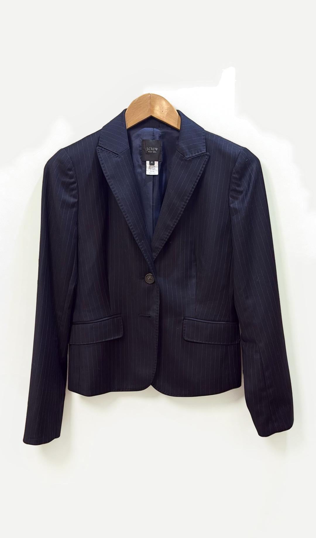 J.Crew Navy Pinstripe Blazer 4