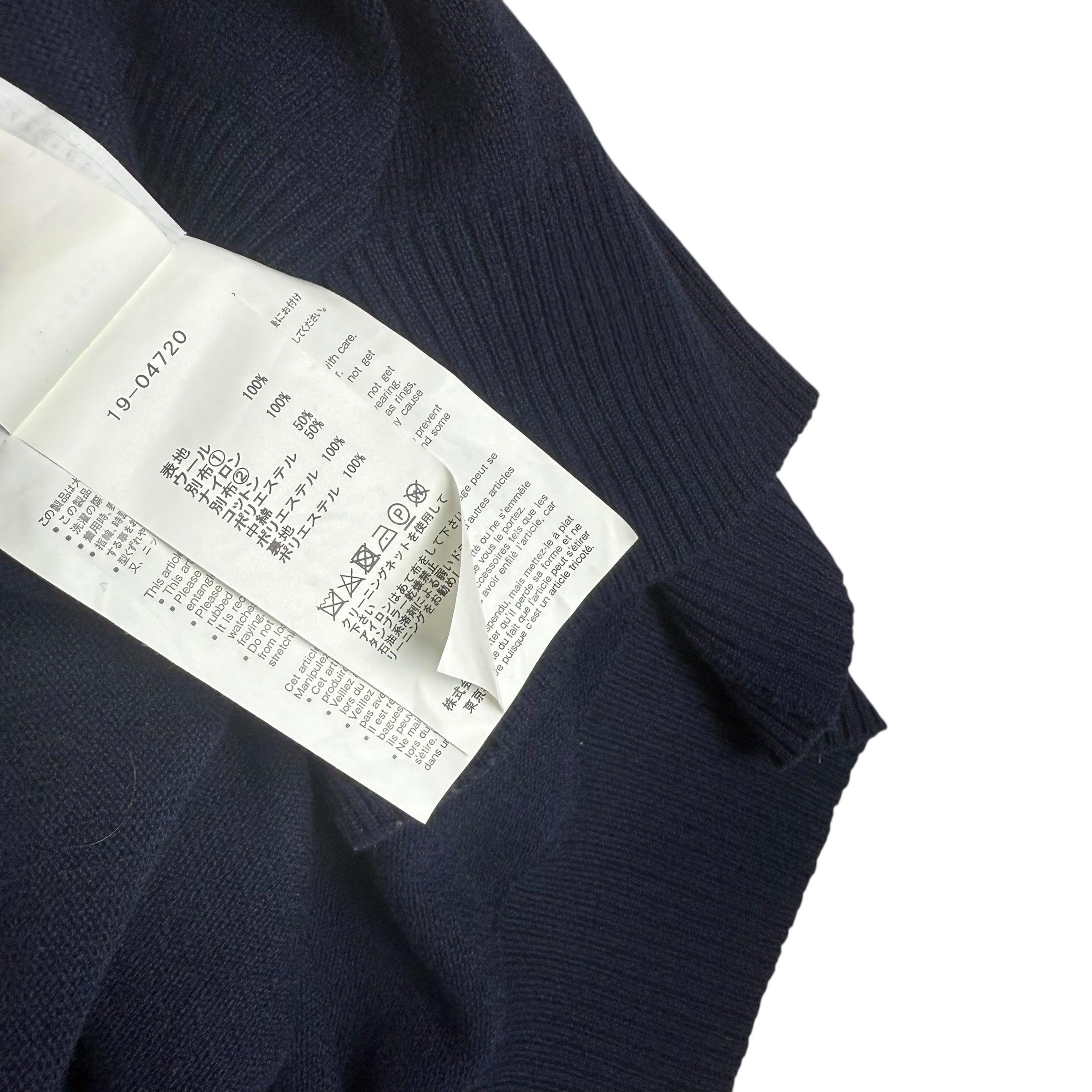 Sacai AW19 MA-1 Docking Wool Knit Zip-Up Midi Dress Navy (Size 1/S) thumbnail 9