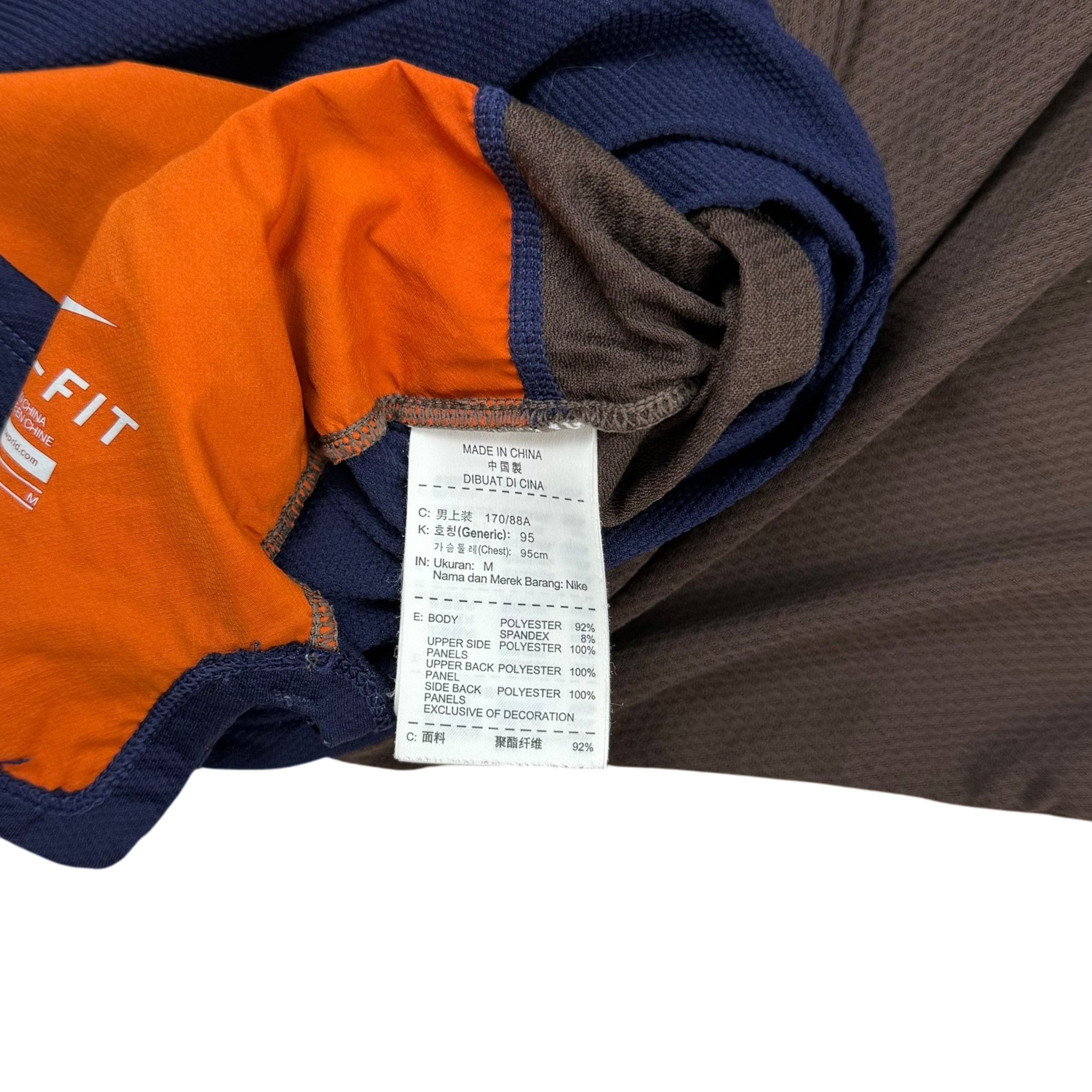 Nike x Undercover Gyakusou AW13 Dri-Fit T-Shirt Navy/Brown (Fits S-M) thumbnail 4