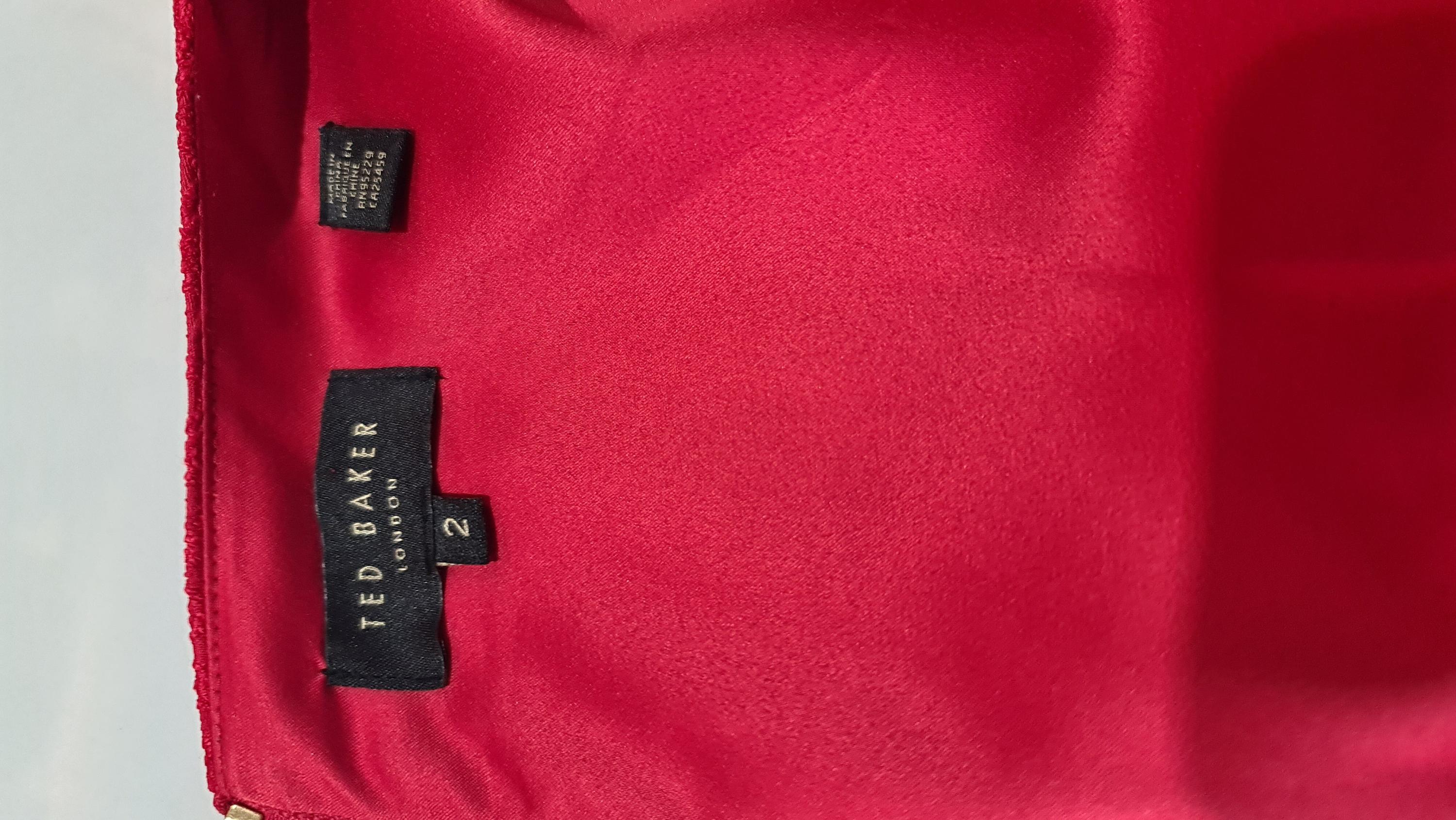Ted Baker Red Dress - size 2 thumbnail 8
