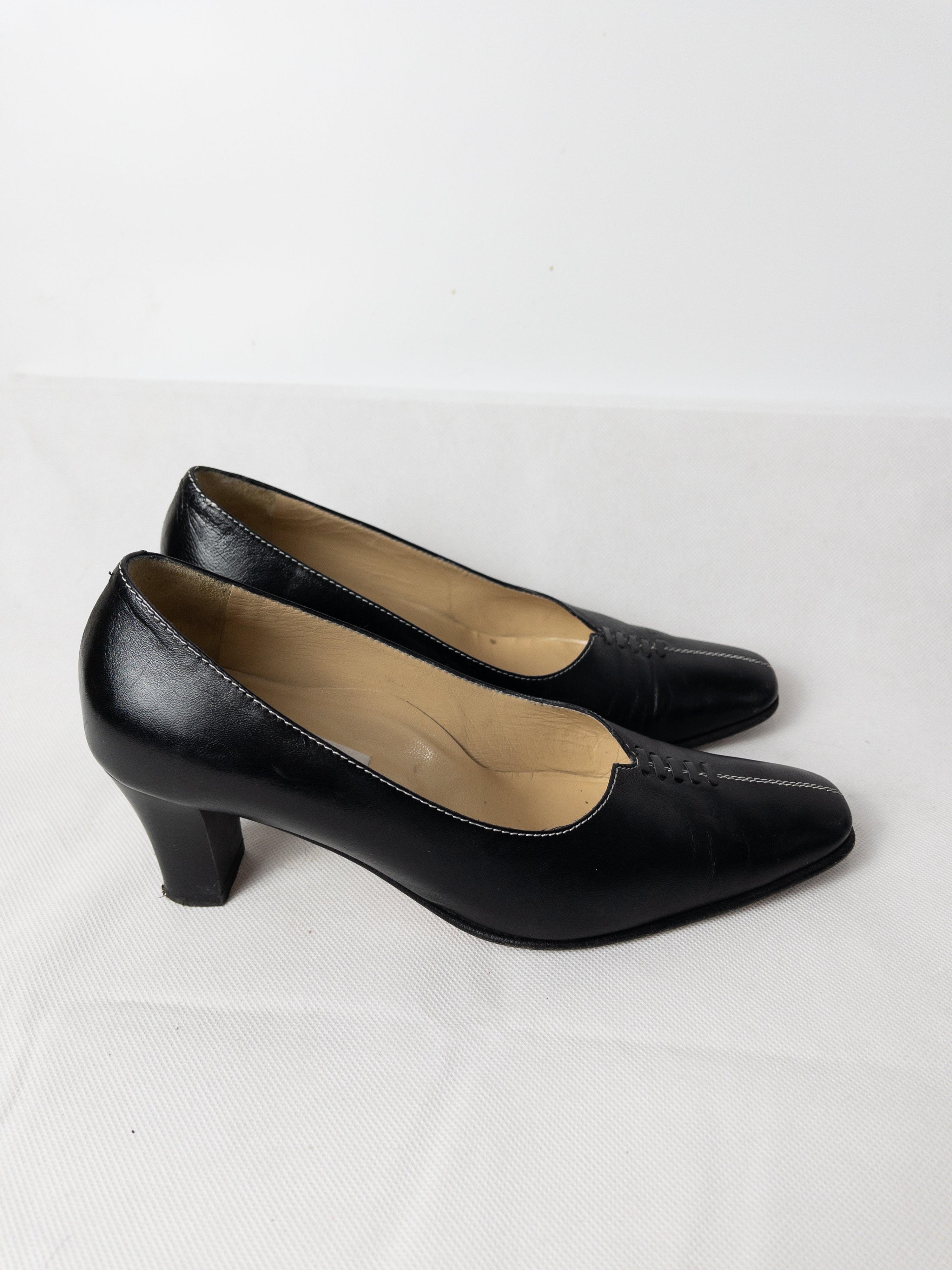 DONNA SOFT Vintage Comfort Leather Heels Size 37 thumbnail 3