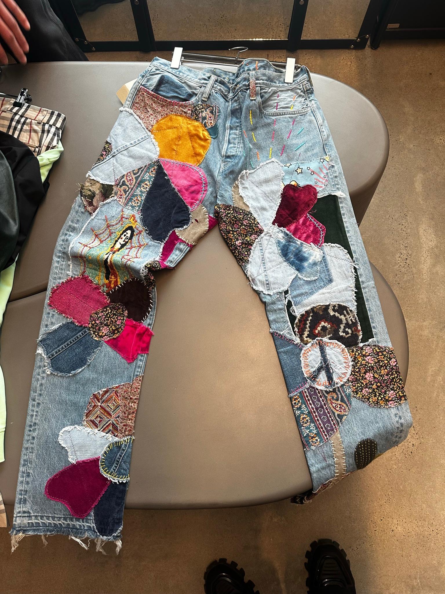 Kapital 14oz Denim Crazy El Paso 5P Monkey Cisco Jeans (Hippie Insane) (Size 36)