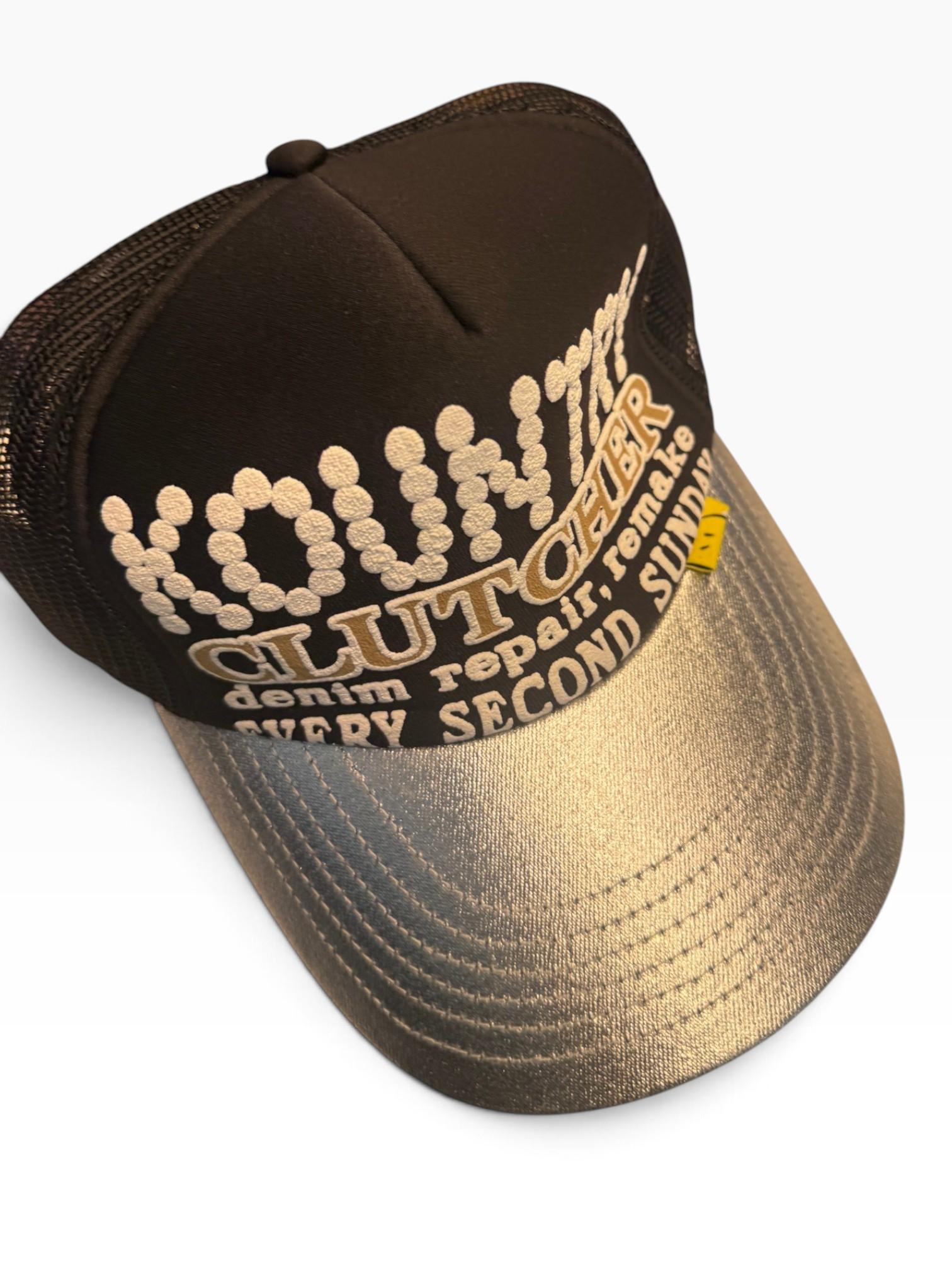 Kapital Kountry Clutchier Mesh Trucker Cap Black Silver (Size O/S)