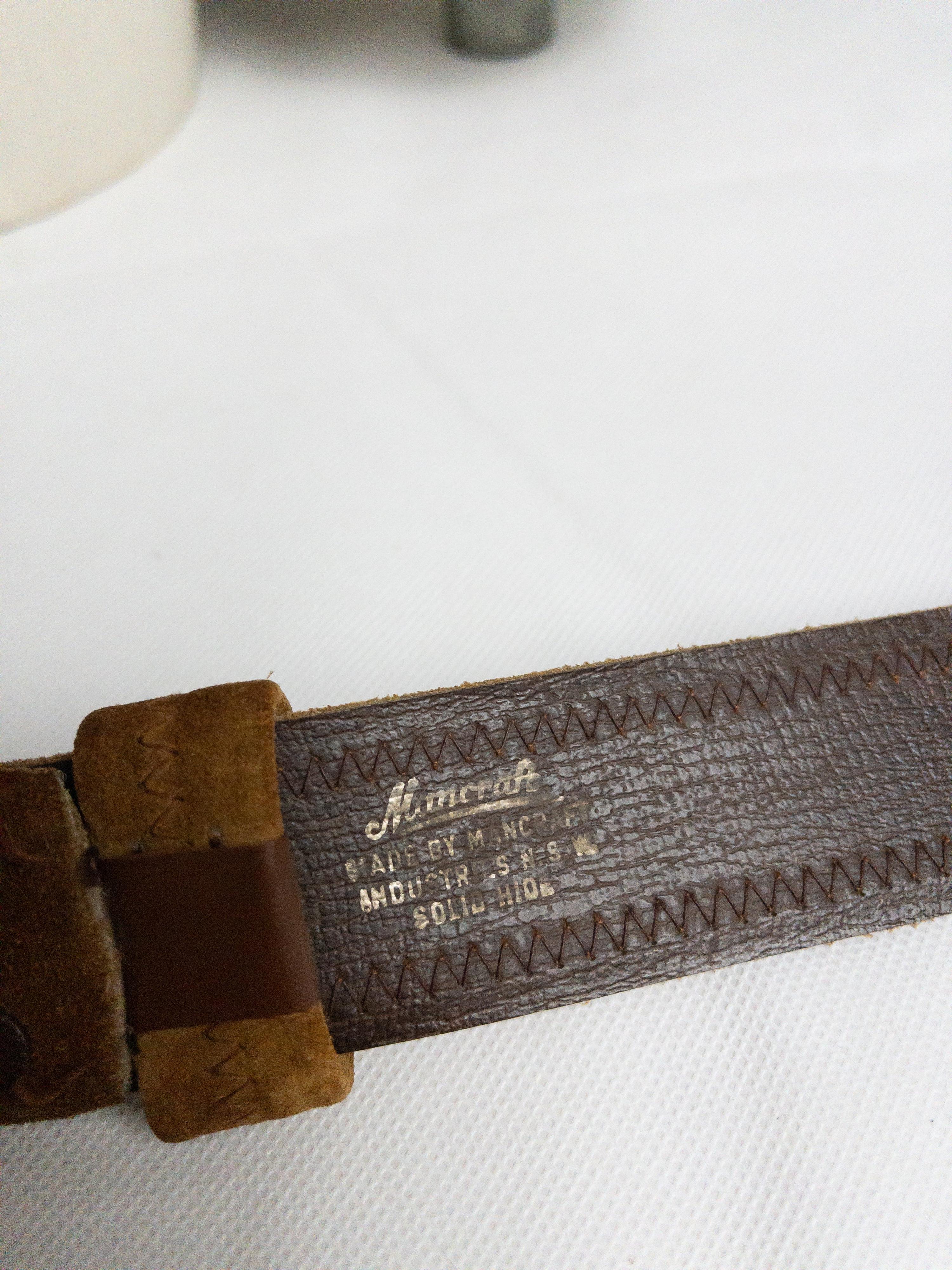 Vintage Mancraft Tan Suede Leather Belt thumbnail 4