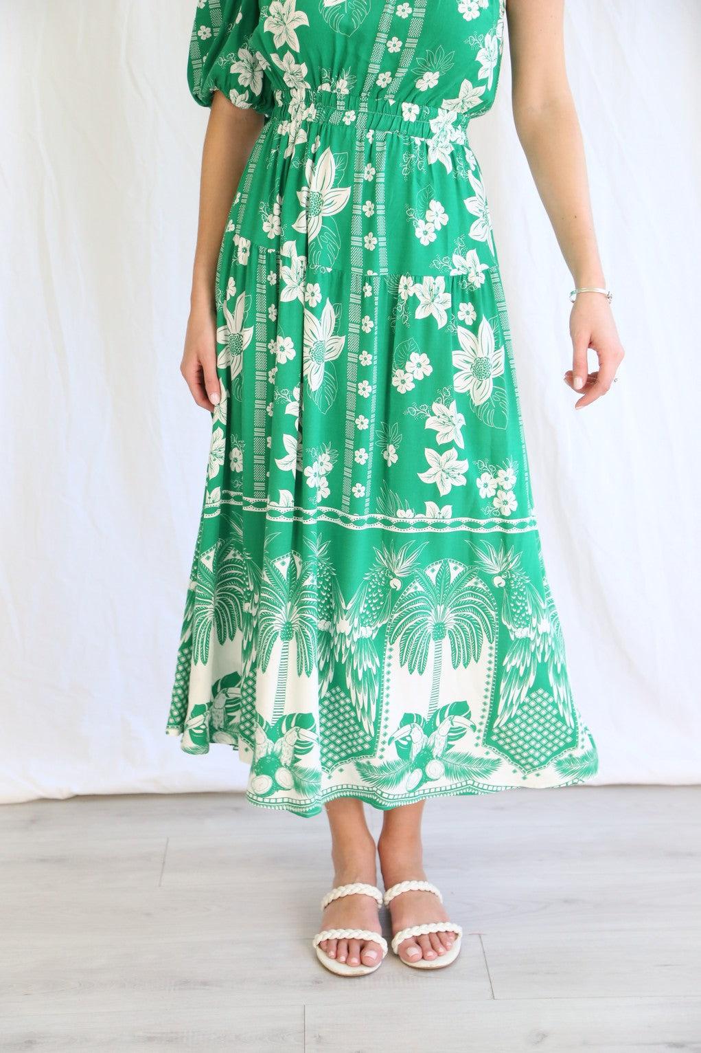 Tropic Green One Shoulder Dress - 8 thumbnail 5