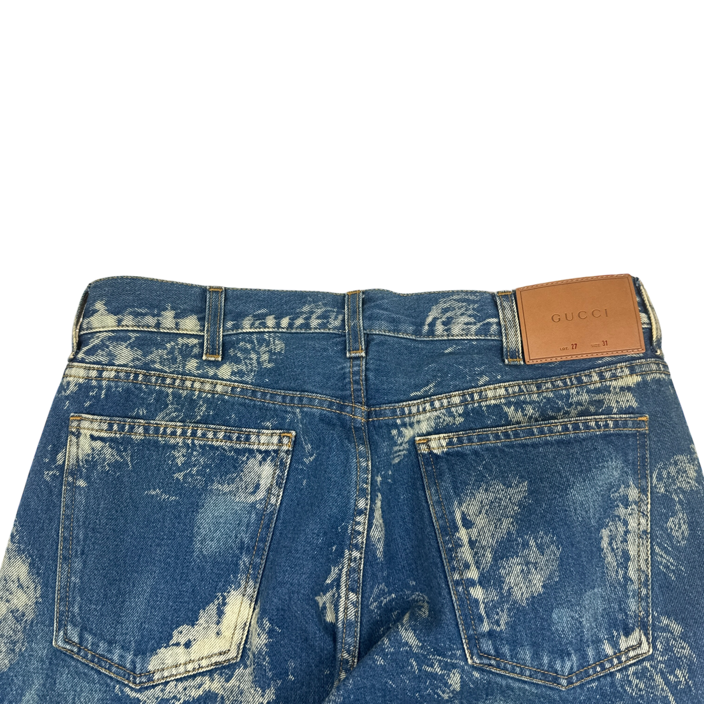 Gucci Studded Bleached Slim Fit Jeans (Size 31) thumbnail 5
