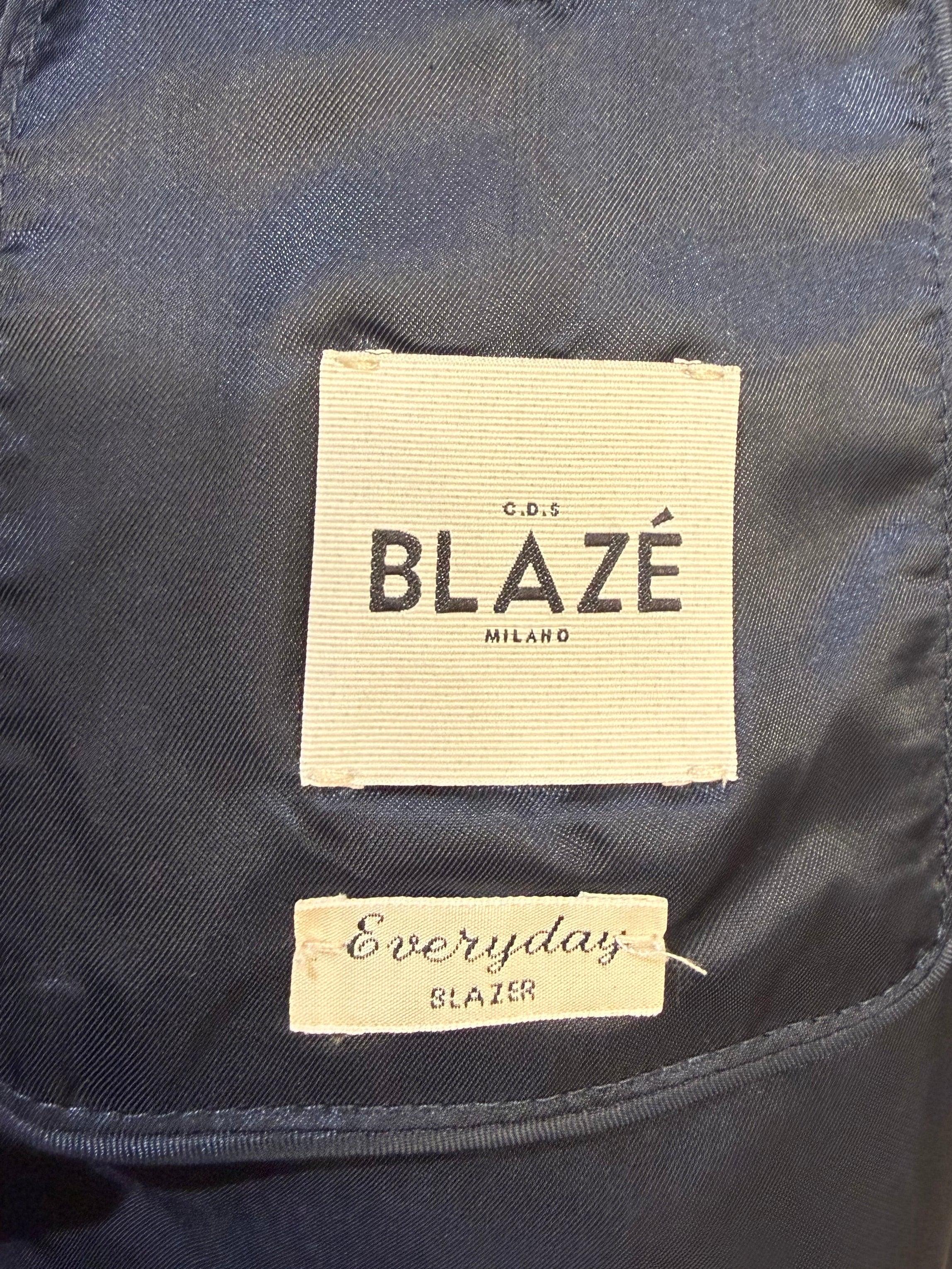 Blaze Milano Navy Velvet Collar Blazer 0 thumbnail 3