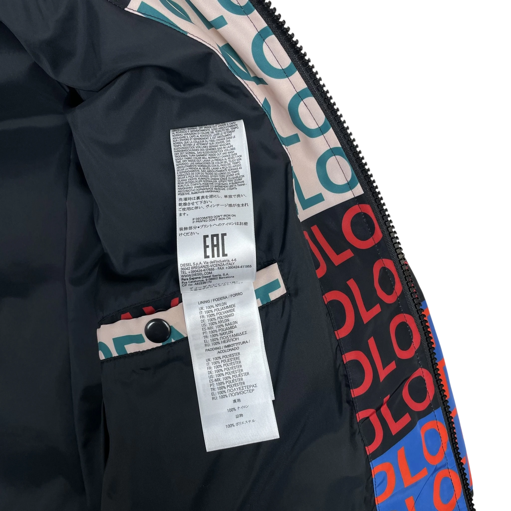 Diesel FW18 W-Piatg Graphic Puffer Jacket (Size L) thumbnail 6