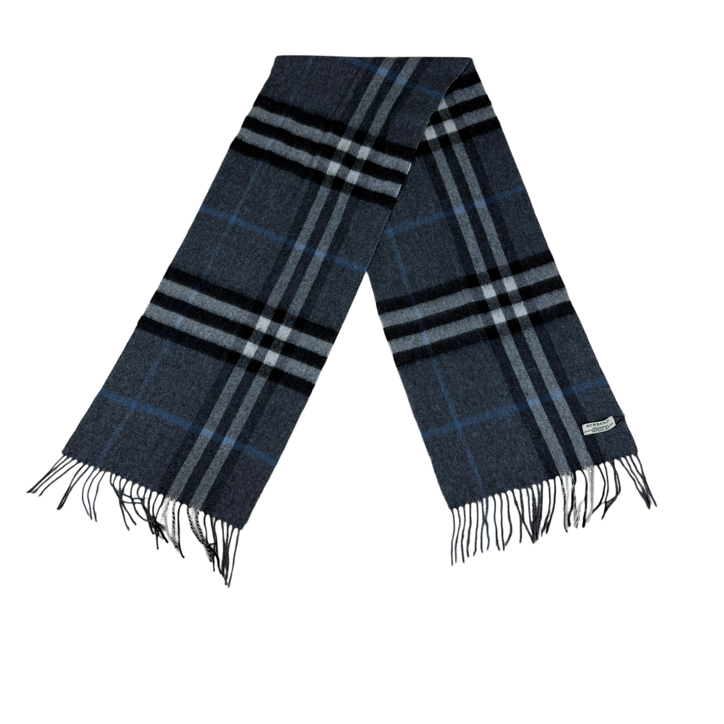 Burberry Cashmere Nova Check Scarf Grey thumbnail 2