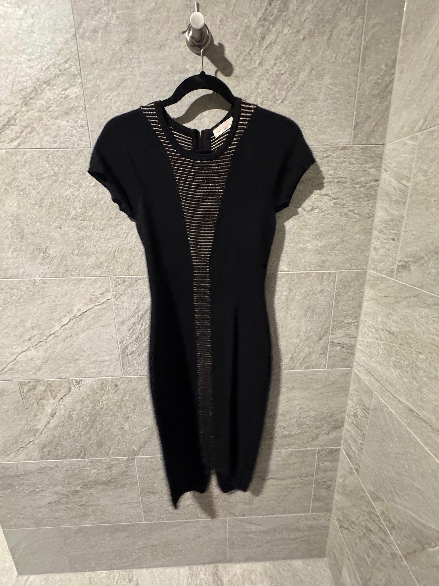 Sass & Bide Black & Gold Knit Dress 8