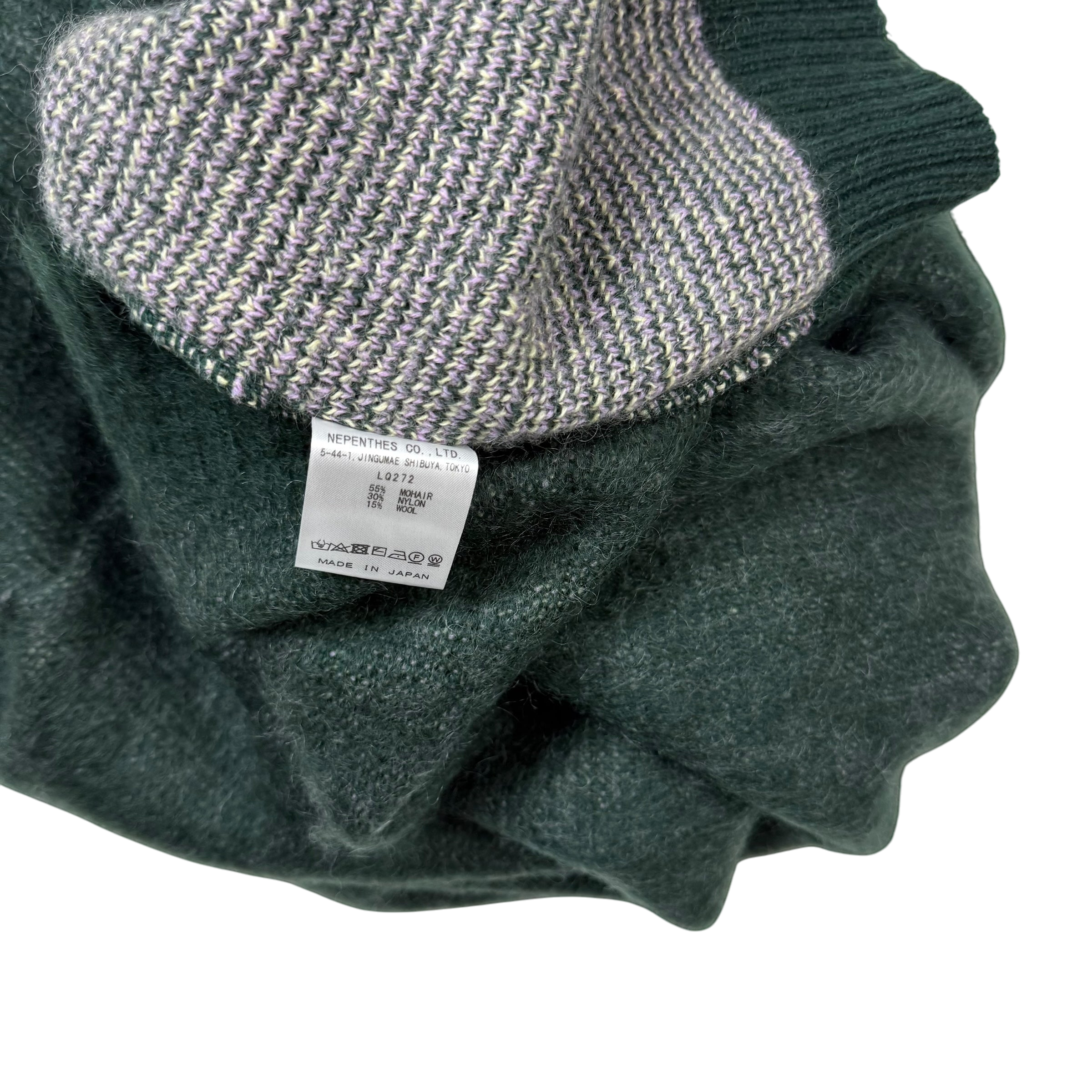 Needles AW22 Mohair Diamond Cardigan Purple & Green (Size L) thumbnail 5