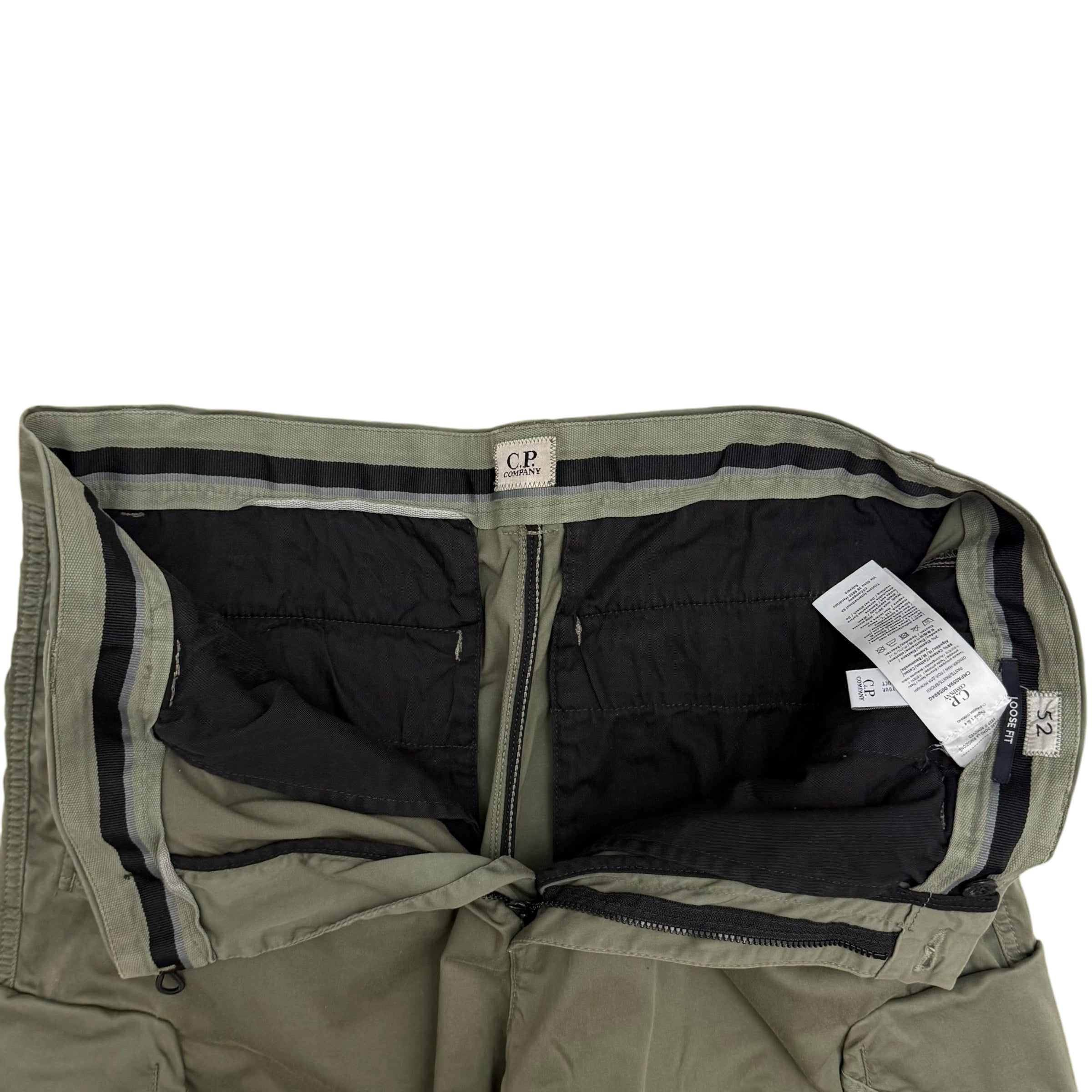 C.P. Company Loose Fit Cargo Trousers Olive Green (Size XL) thumbnail 6