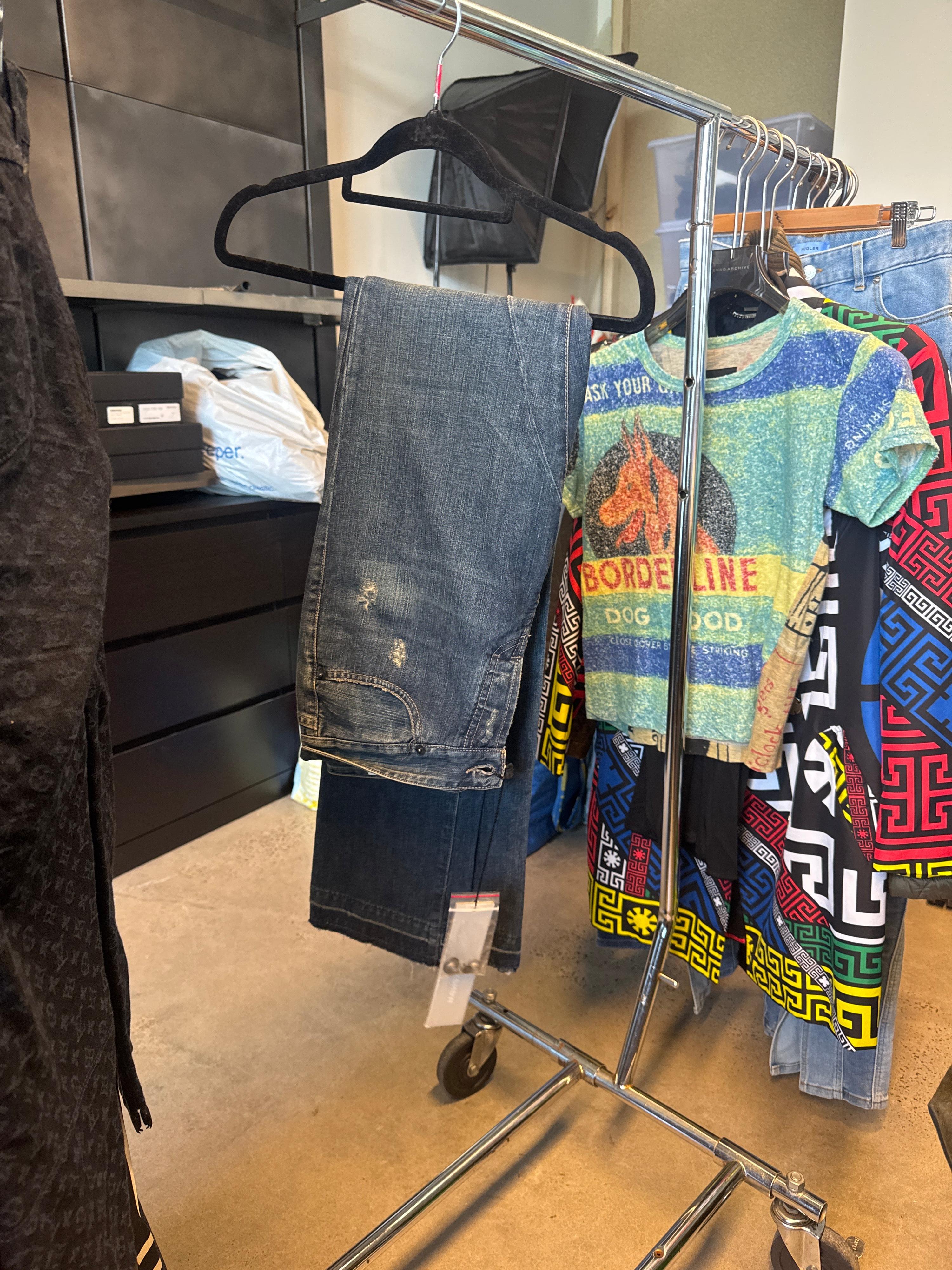 Rick Owens DRKSHDW AW07 ‘Tired Blue’ Washed Jeans (Size 27”)