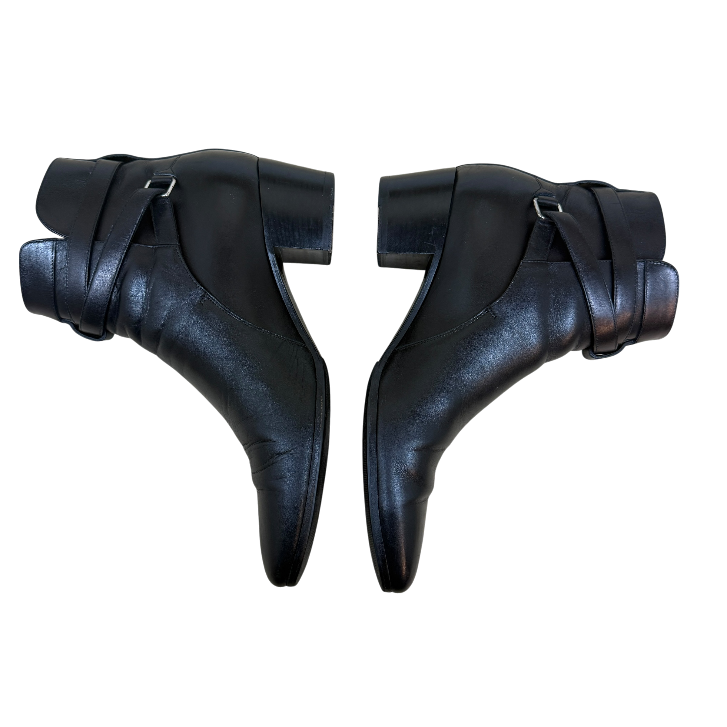 Saint Laurent Pointed Toe Leather Ankle Boots Black (Size EU39.5) thumbnail 4