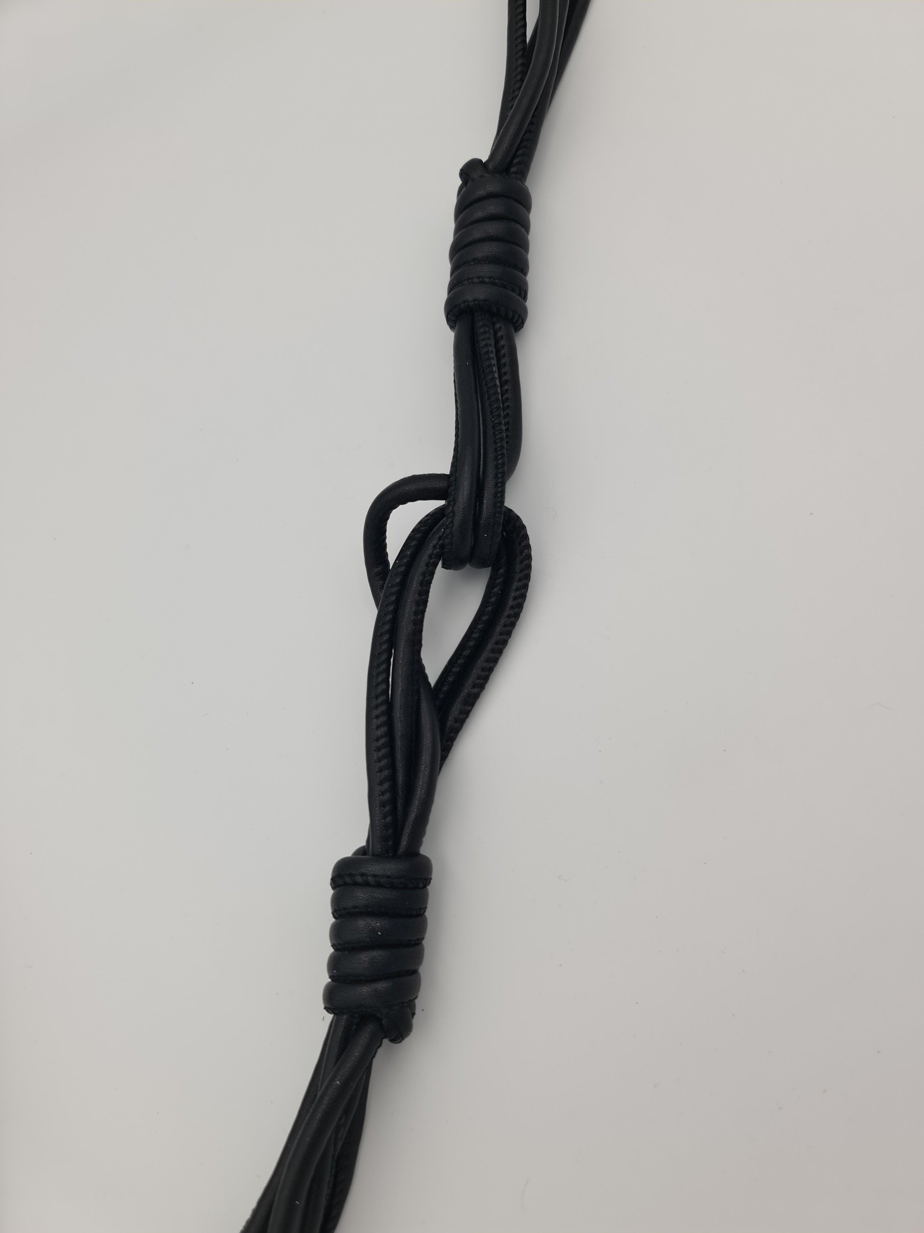 Vintage Harry Who black leather rope belt thumbnail 6