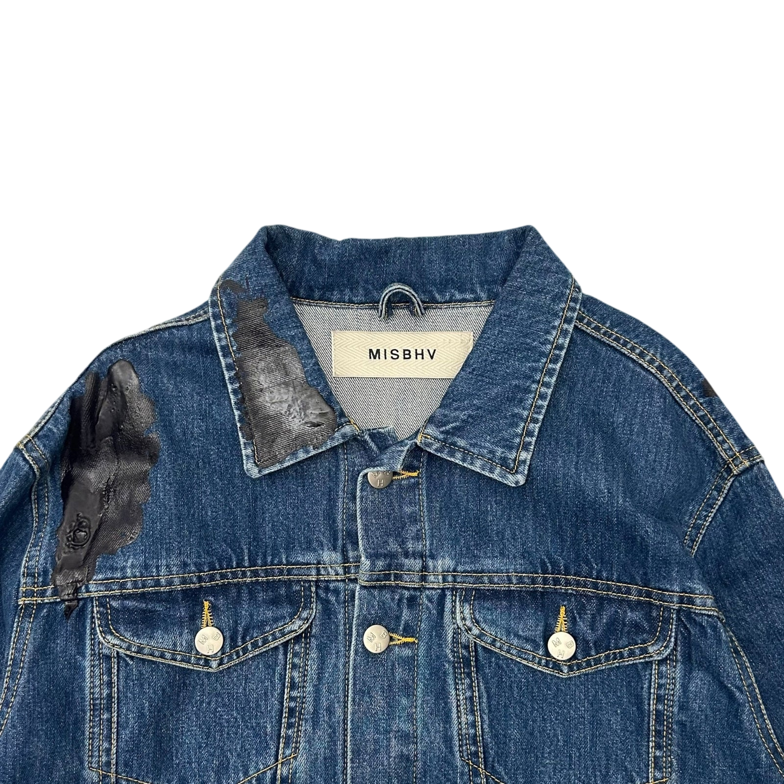 MISBHV AW18 Wet Print Denim Jacket Indigo thumbnail 2