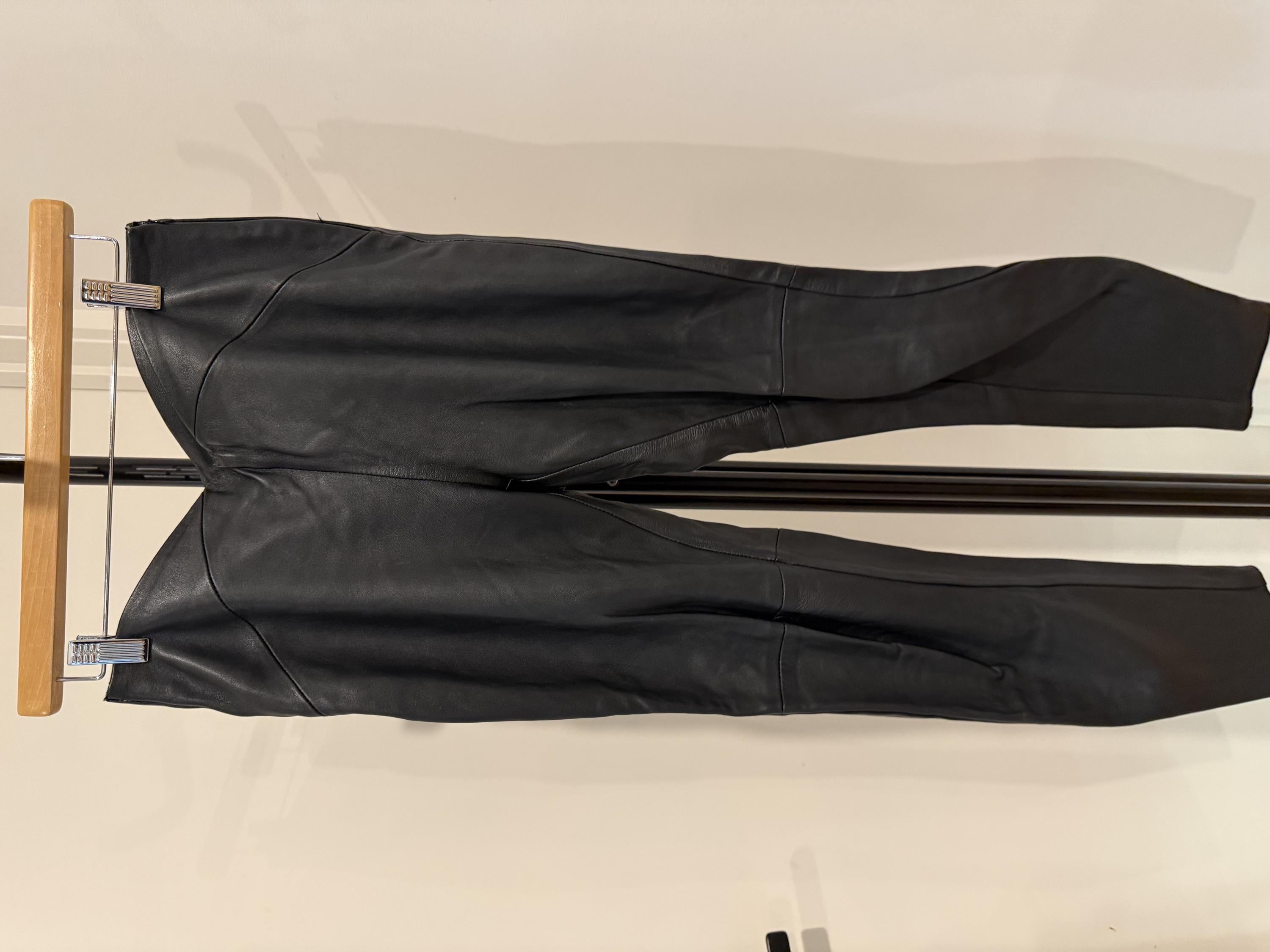 No Brand Black Leather Pant S/M