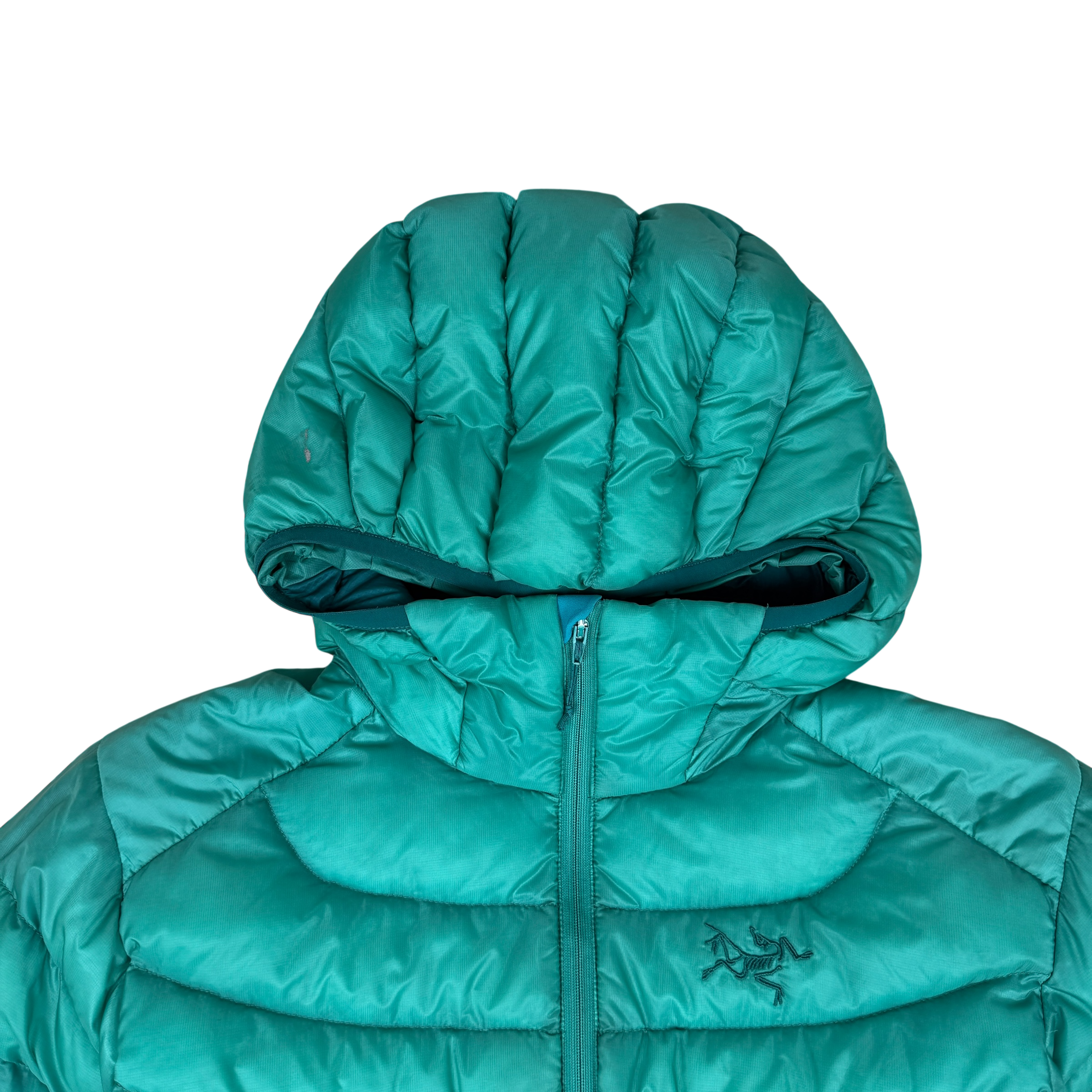 Arcteryx Cerium LT Hooded Down Jacket Blue-Green (Size S Womens) thumbnail 2