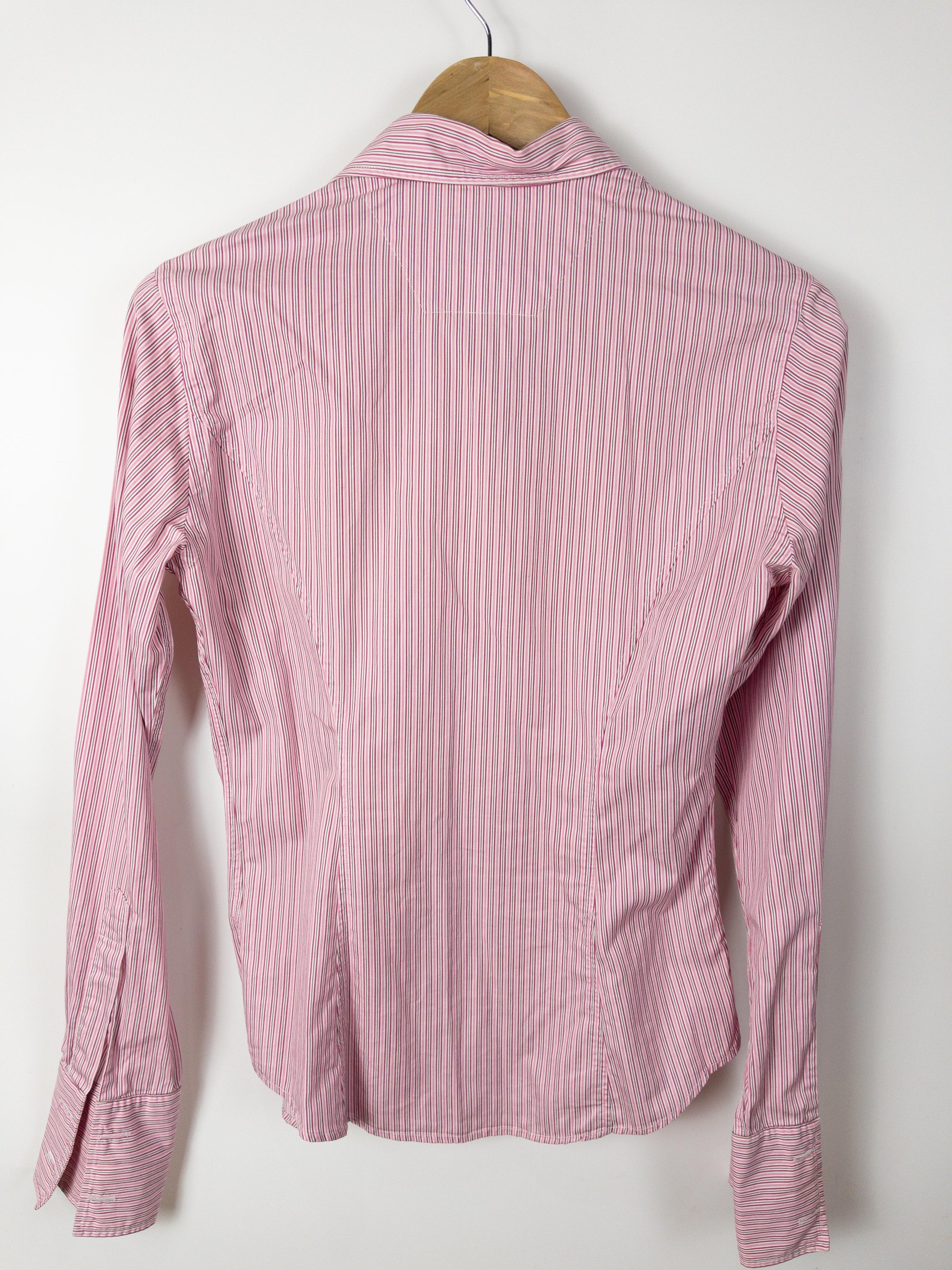 TM LEWIN Red Striped Shirt Size 10 thumbnail 4