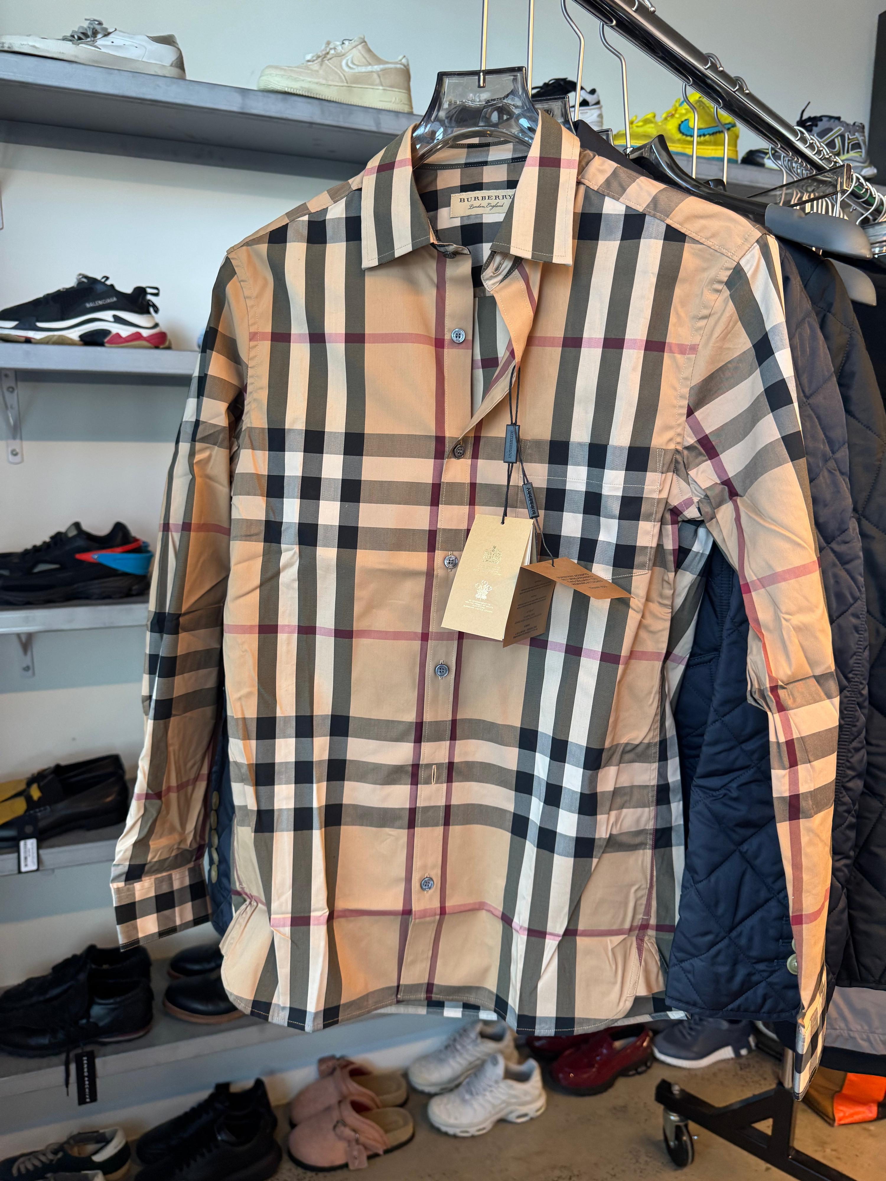 Burberry Large Nova Check Shirt Beige (Size S)