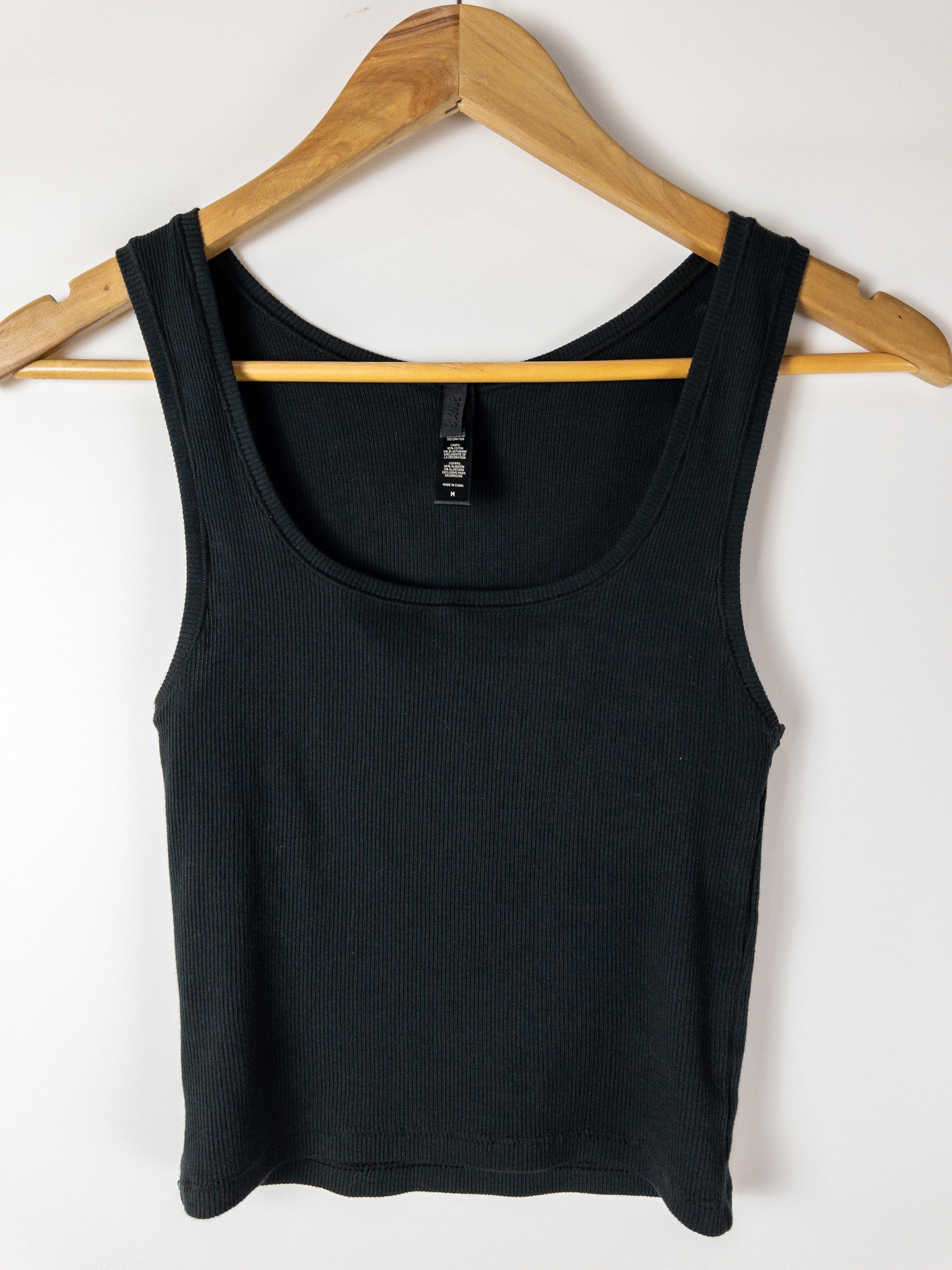 SKIMS Black Crop Tank Top M