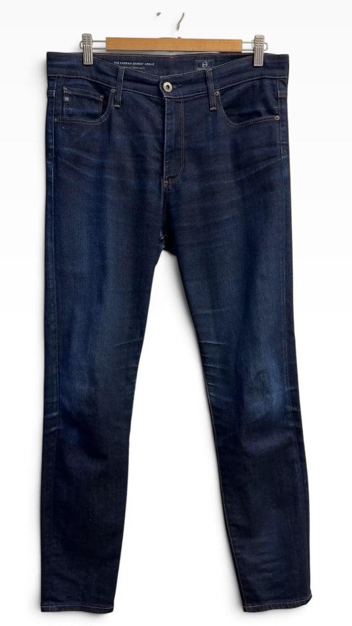 AG - Adriano Goldschmied Blue Farrah Skinny Ankle Jeans thumbnail 3