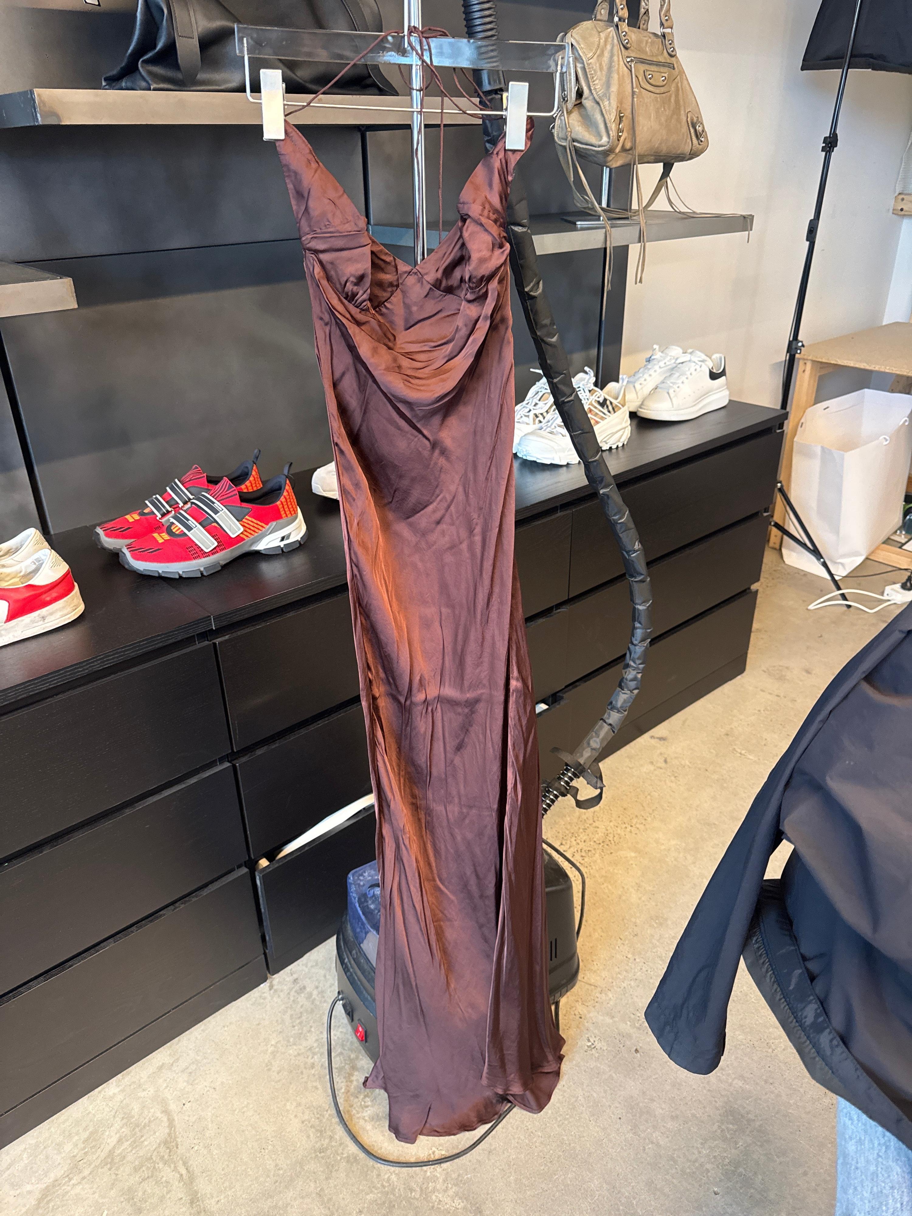 Faithfull the Brand Paloma Maxi Dress Brown (Size 6)