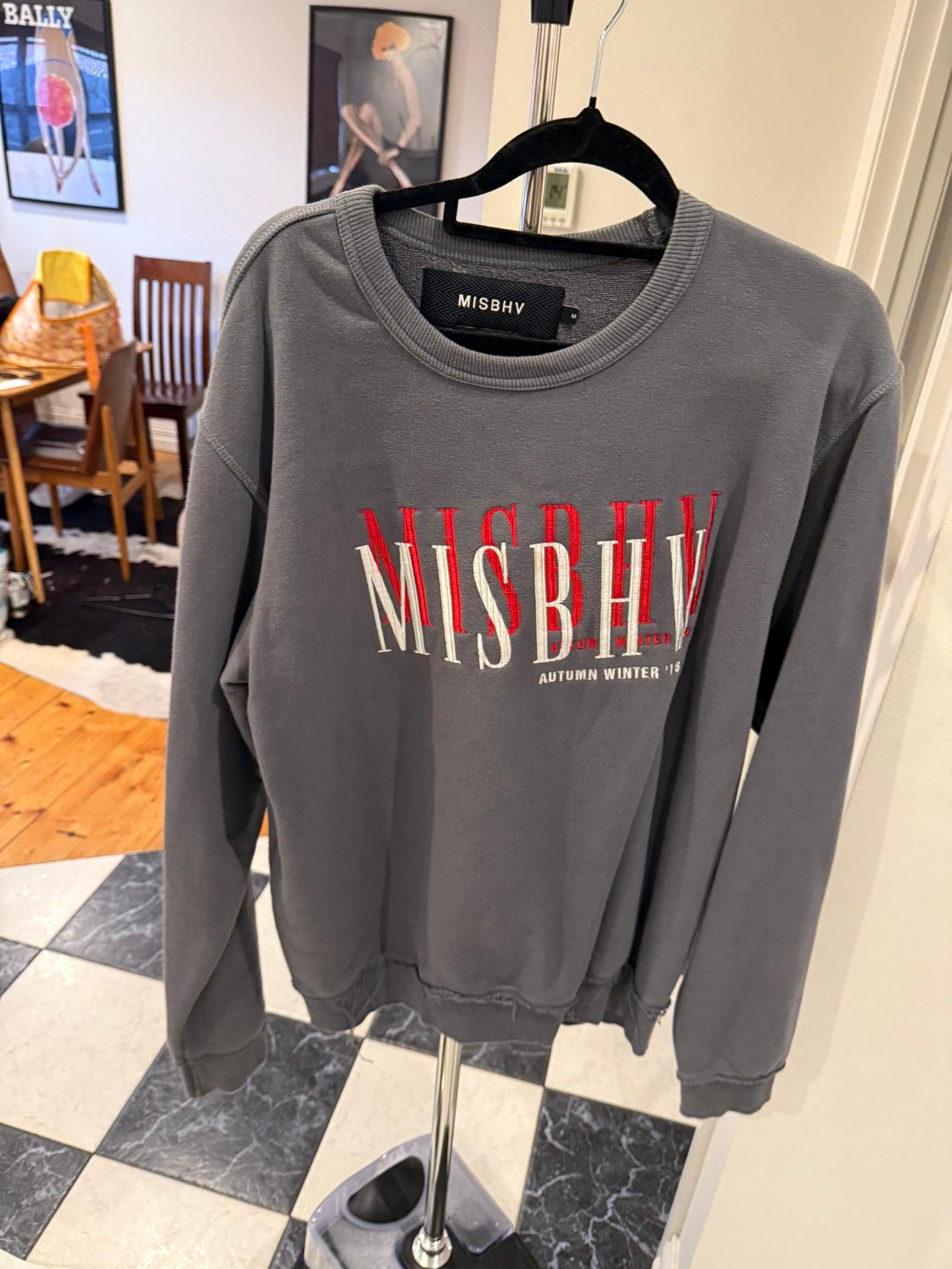 MISBHV AW18 Reverse Embroidered Crewneck Charcoal (Size M)