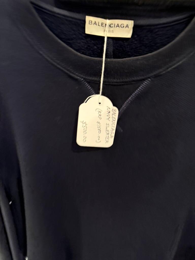 Balenciaga Classic Sweatshirt Navy thumbnail 2