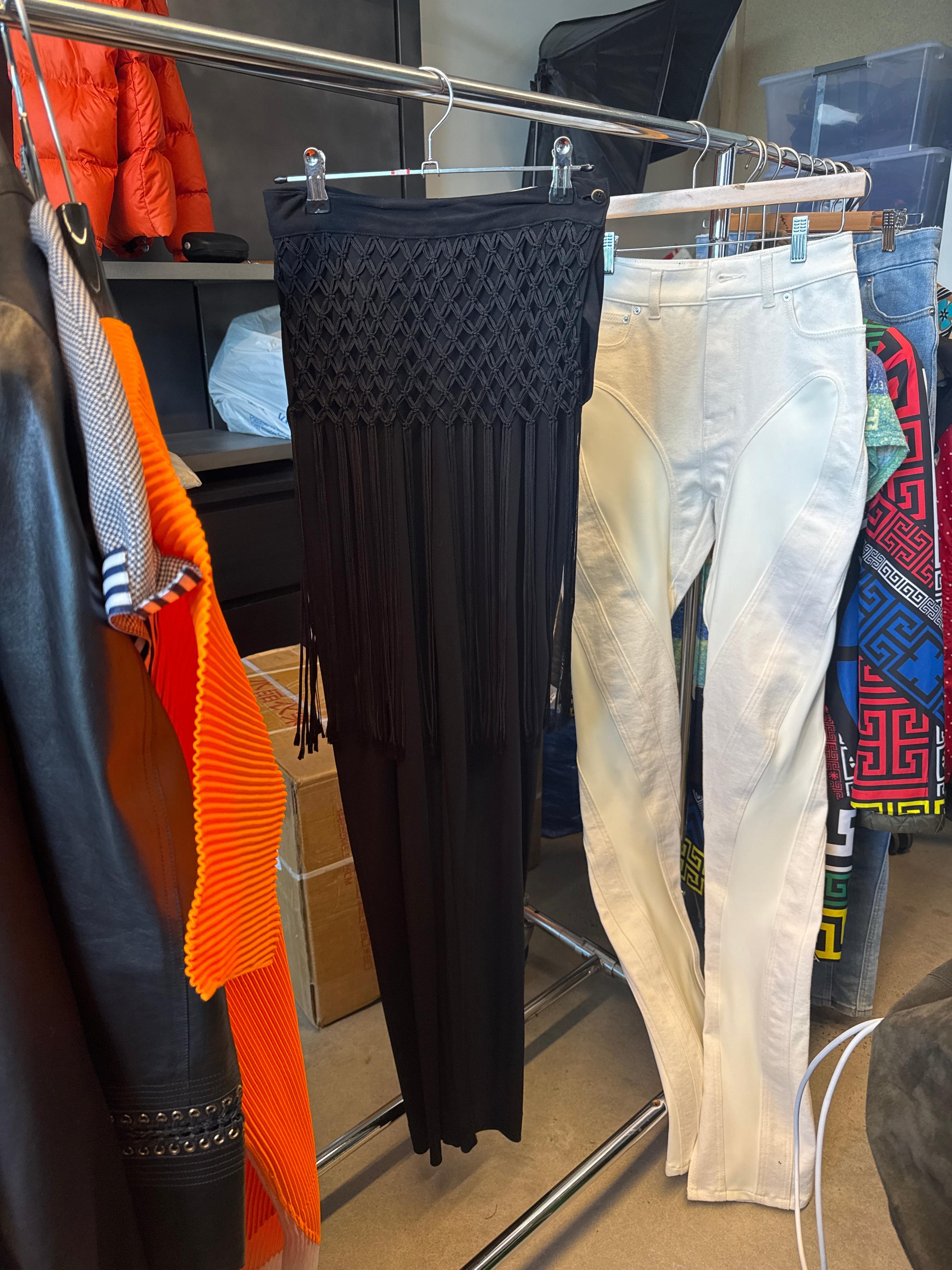 Gianni Versace 90s Tassel Pants Black (Size 40)