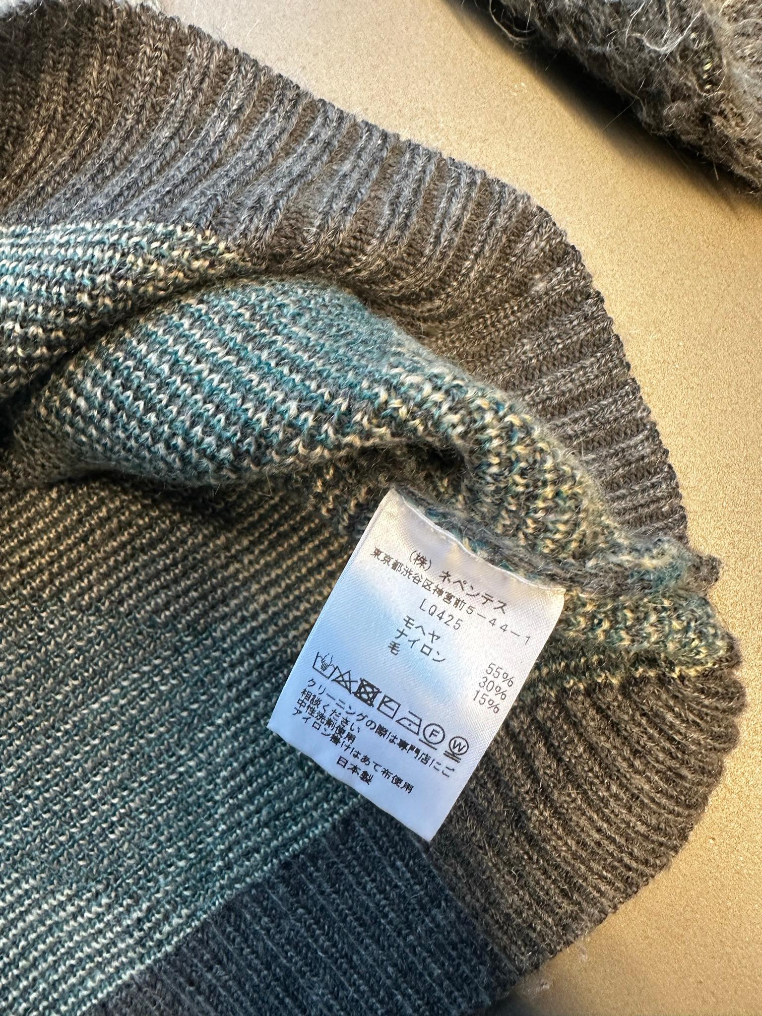 Needles FW22 Argyle Mohair V-Neck Sweater Grey (Size L) thumbnail 3