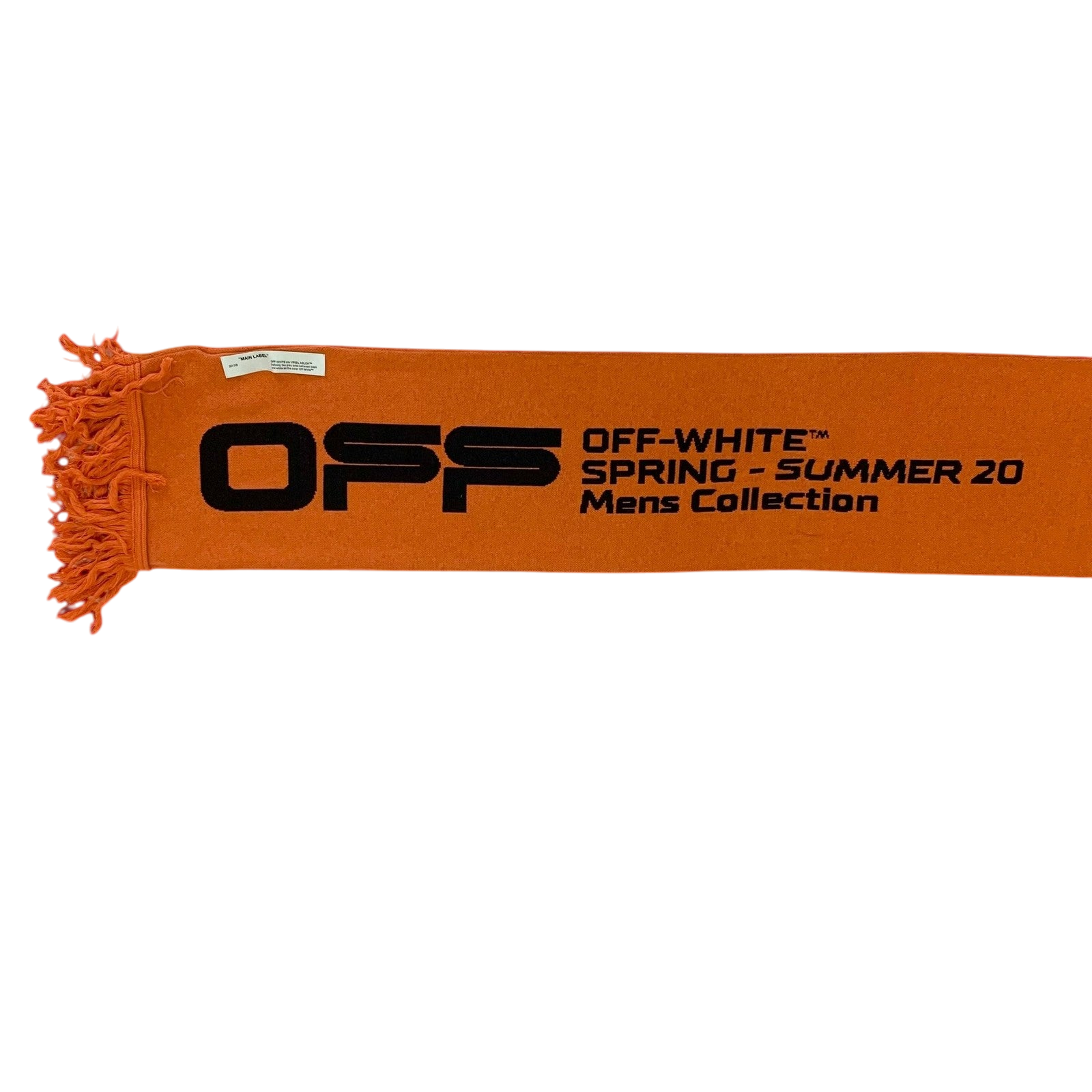 Off-White SS20 Logo Jacquard Knitted Scarf Orange thumbnail 6