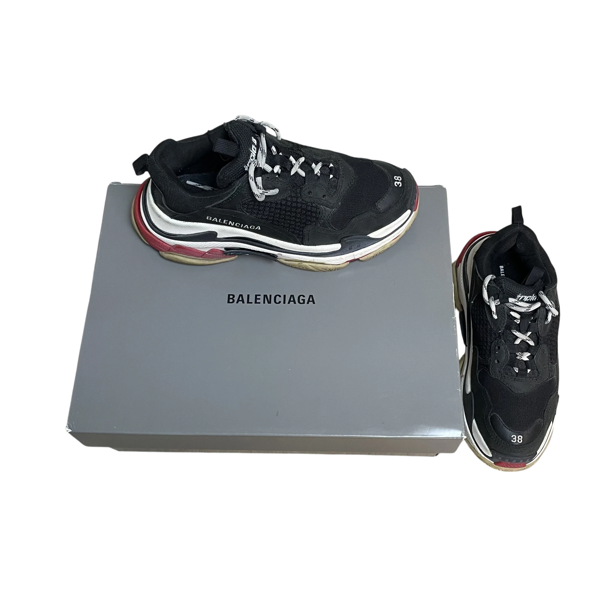 Balenciaga Triple S Sneakers Black / Red / White (Size EU38) thumbnail 8