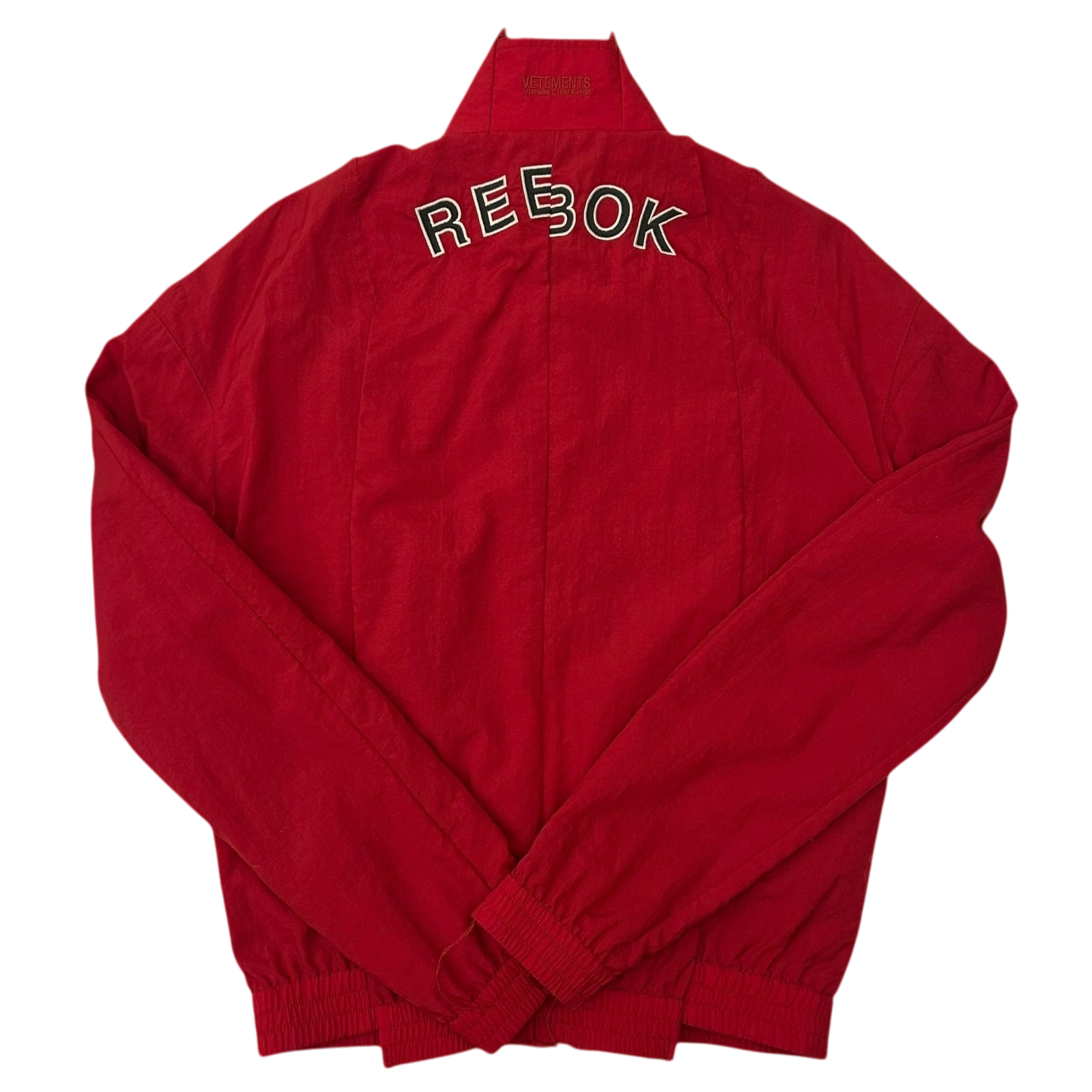 2018 Vetements x Reebok Reworked Distressed Track Jacket Red (Size S Womens) thumbnail 4